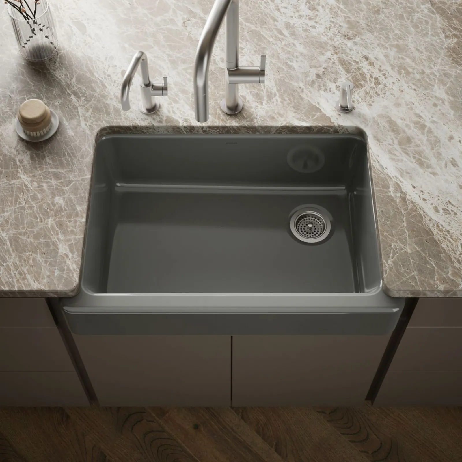 32-1/2" undermount single-bowl farmhouse kitchen sink^Kohler Outlet
