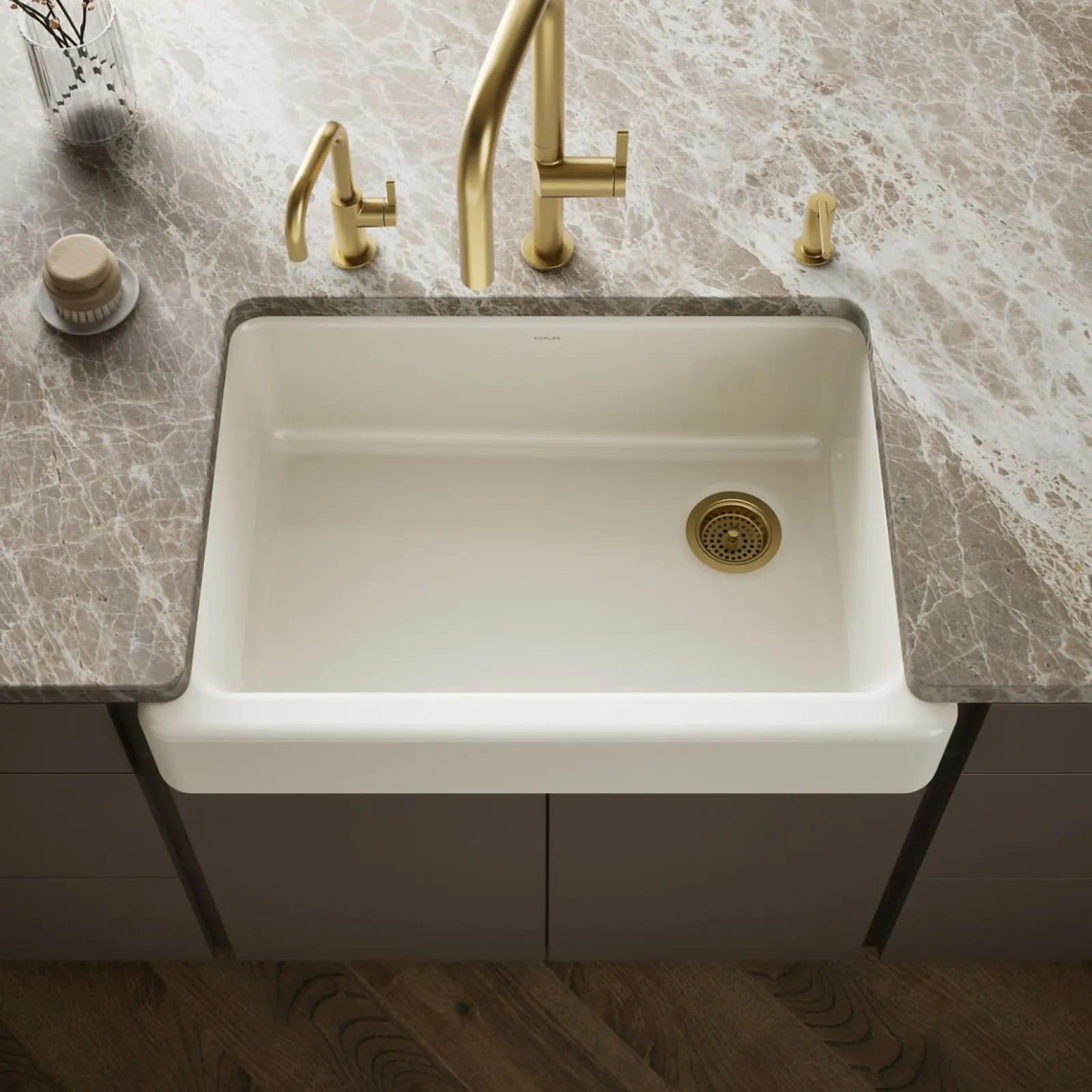32-1/2" undermount single-bowl farmhouse kitchen sink^Kohler Outlet