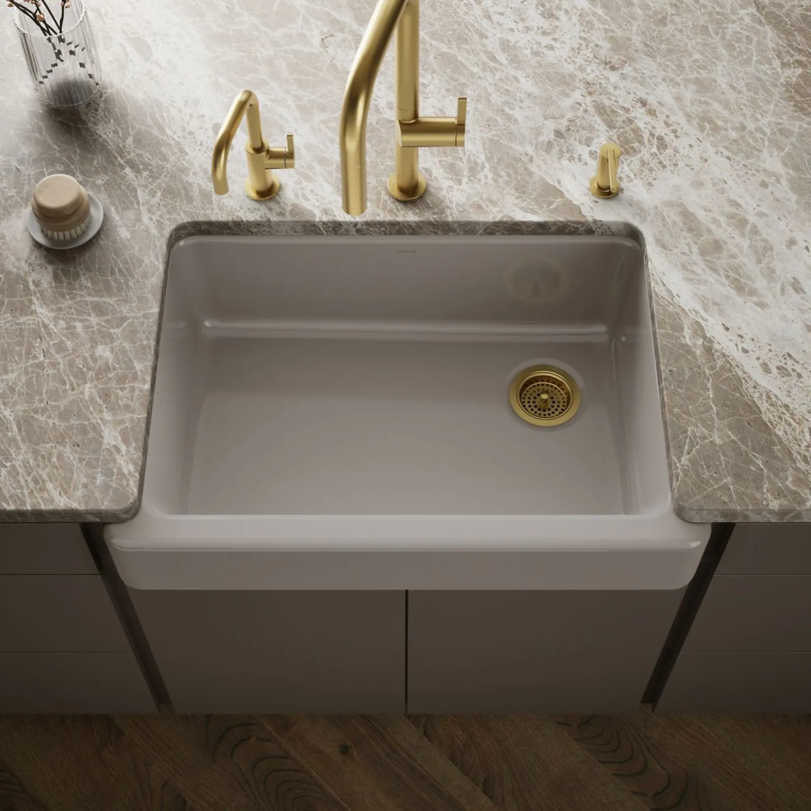 32-1/2" undermount single-bowl farmhouse kitchen sink^Kohler Outlet