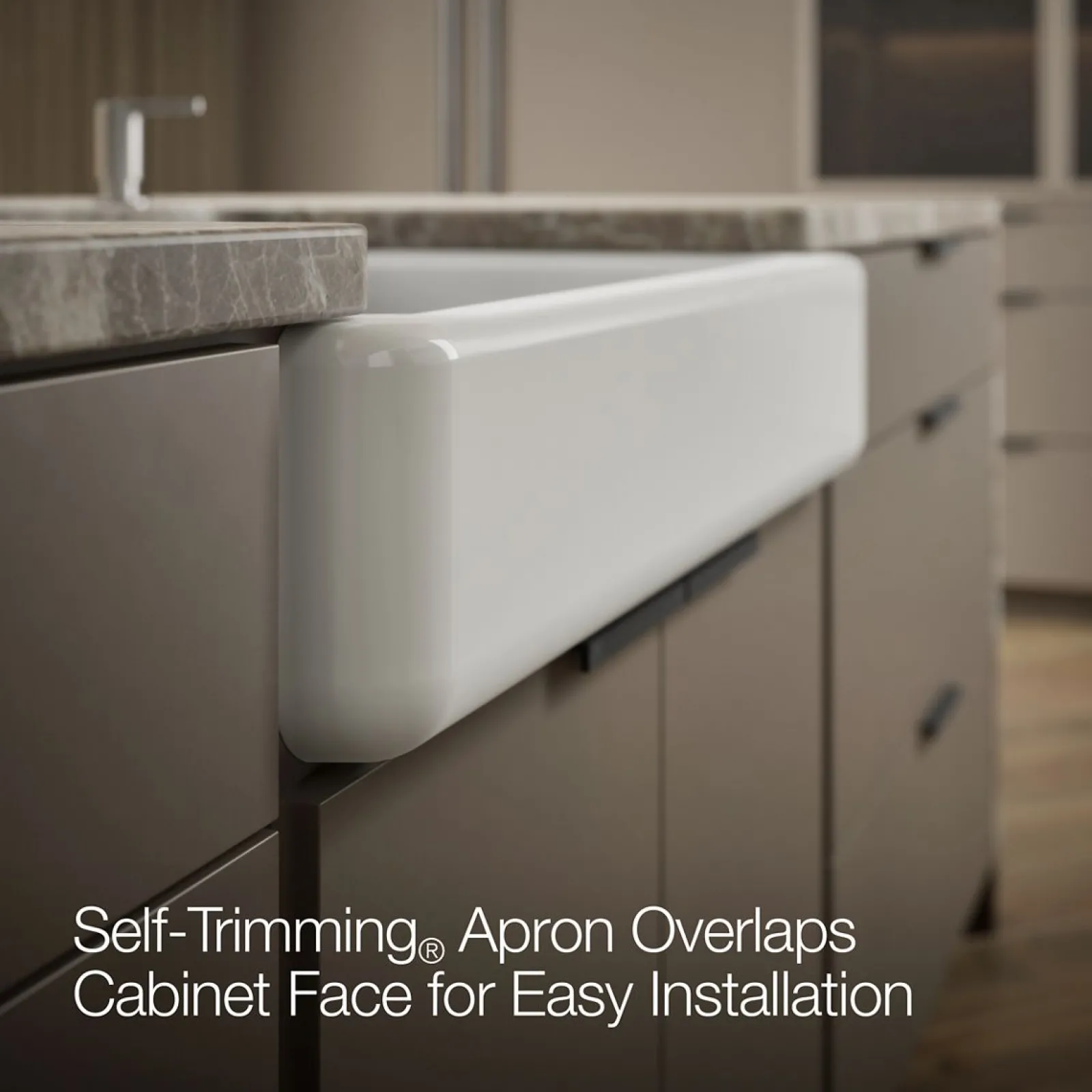32-1/2" undermount single-bowl farmhouse kitchen sink^Kohler Outlet