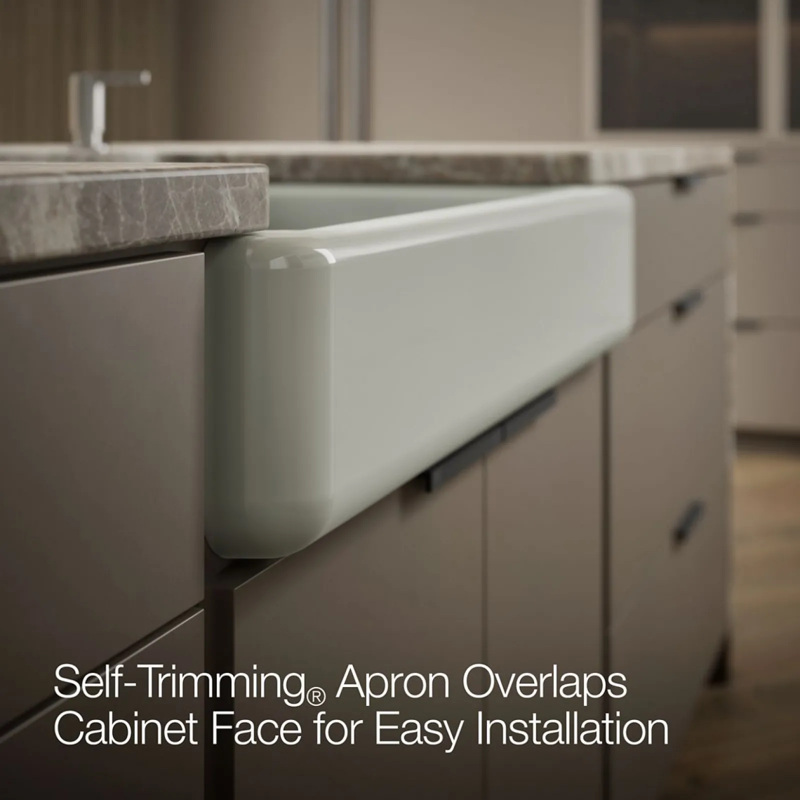 32-1/2" undermount single-bowl farmhouse kitchen sink^Kohler Outlet