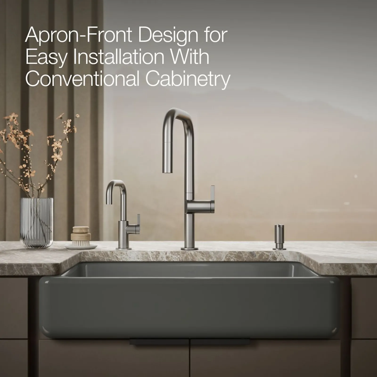 32-1/2" undermount single-bowl farmhouse kitchen sink^Kohler Outlet