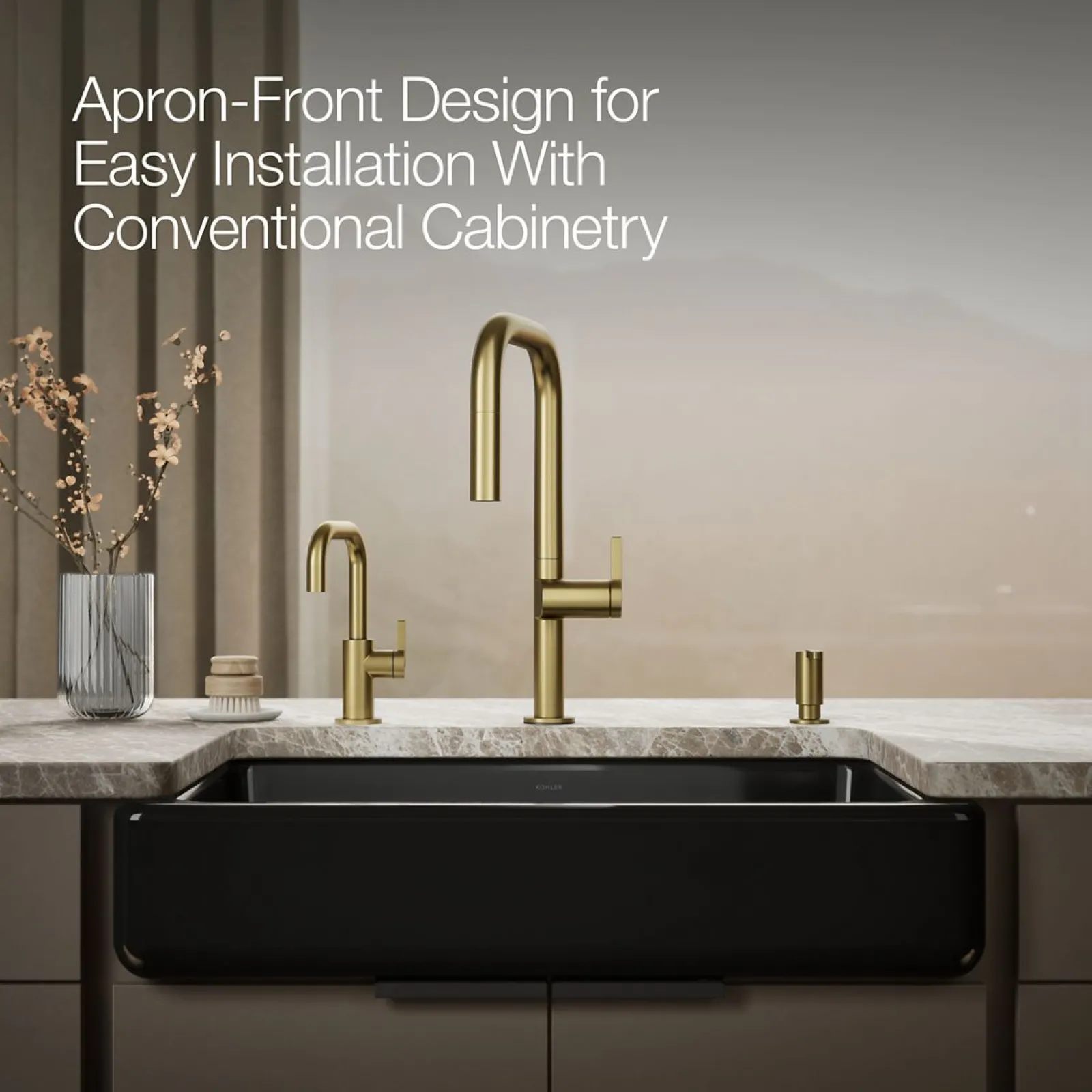 32-1/2" undermount single-bowl farmhouse kitchen sink^Kohler Outlet