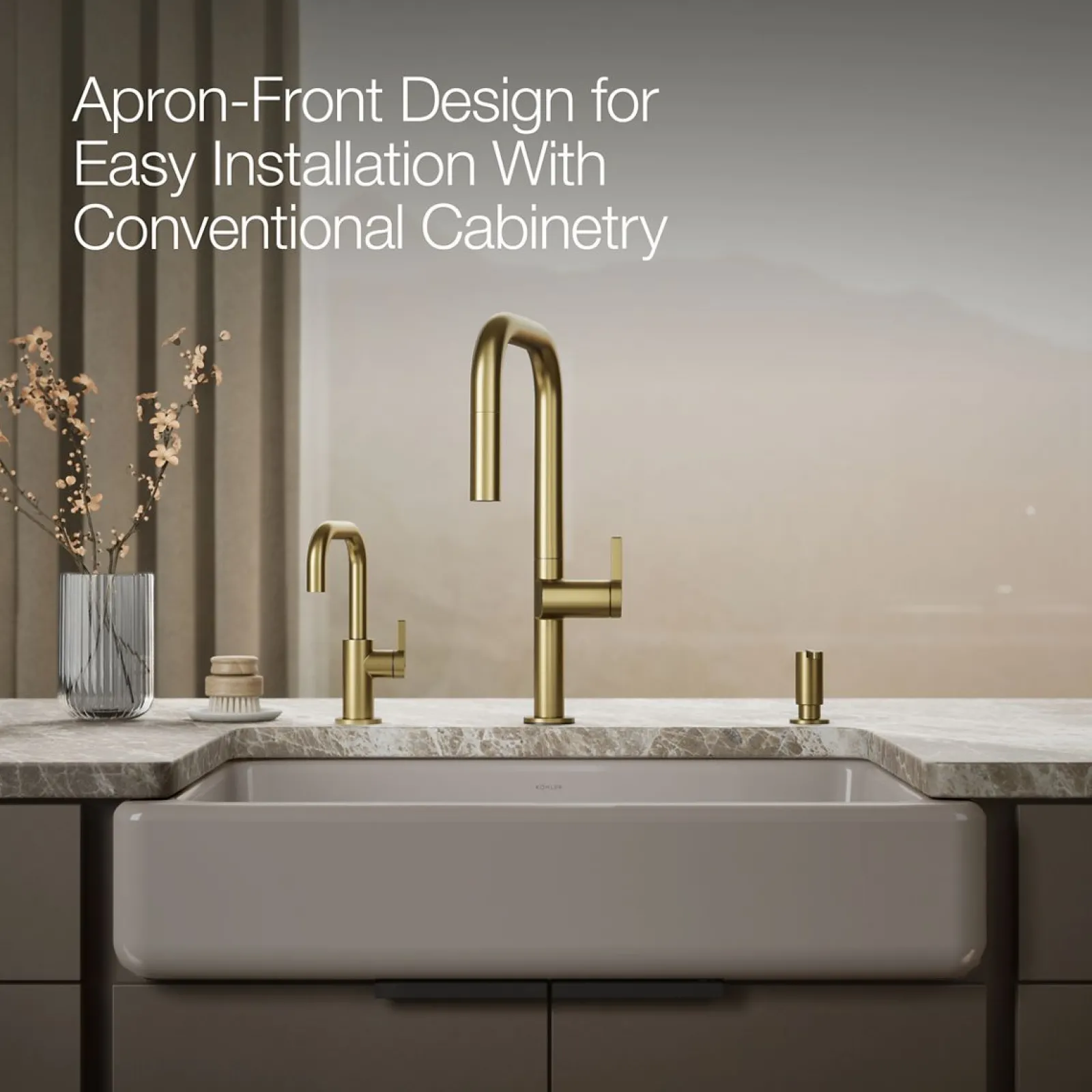 32-1/2" undermount single-bowl farmhouse kitchen sink^Kohler Outlet