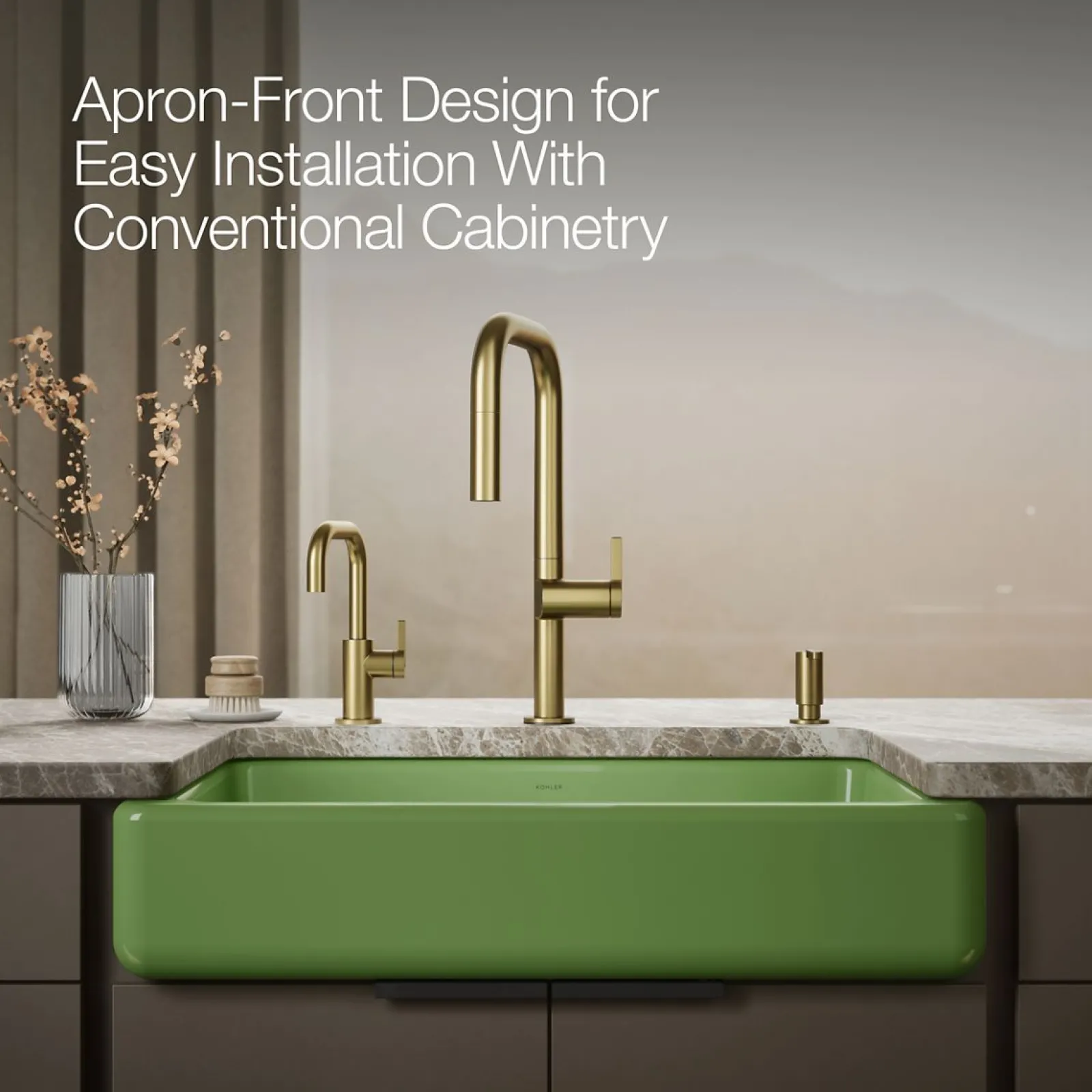 32-1/2" undermount single-bowl farmhouse kitchen sink^Kohler Outlet