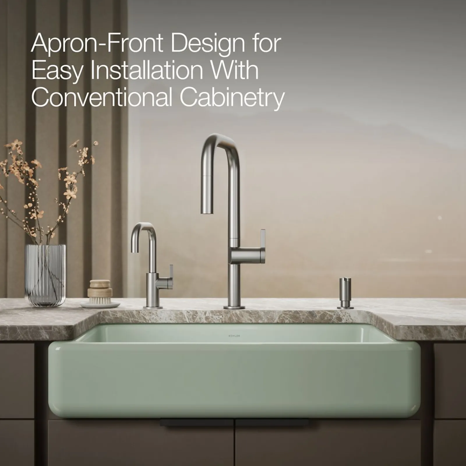 32-1/2" undermount single-bowl farmhouse kitchen sink^Kohler Outlet