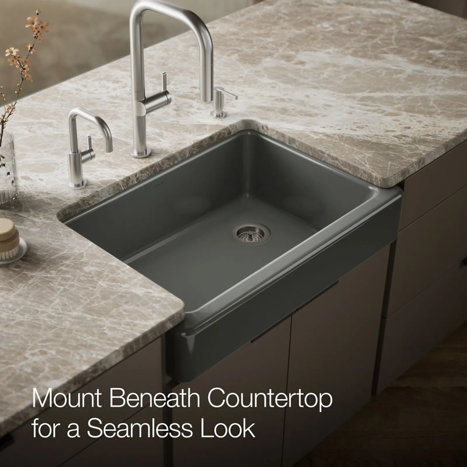 32-1/2" undermount single-bowl farmhouse kitchen sink^Kohler Outlet