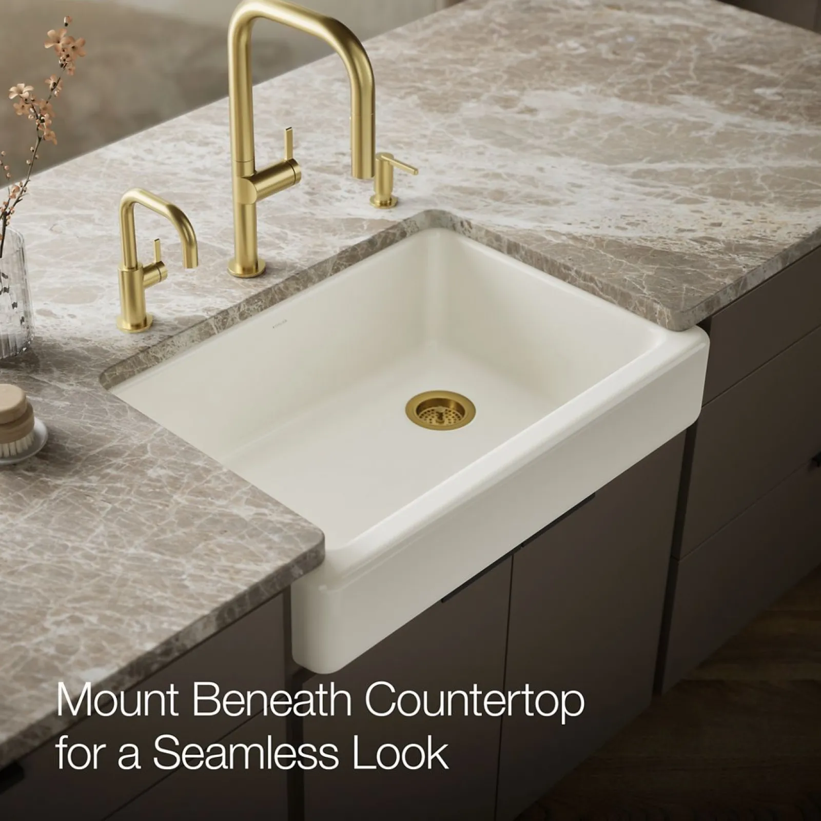 32-1/2" undermount single-bowl farmhouse kitchen sink^Kohler Outlet