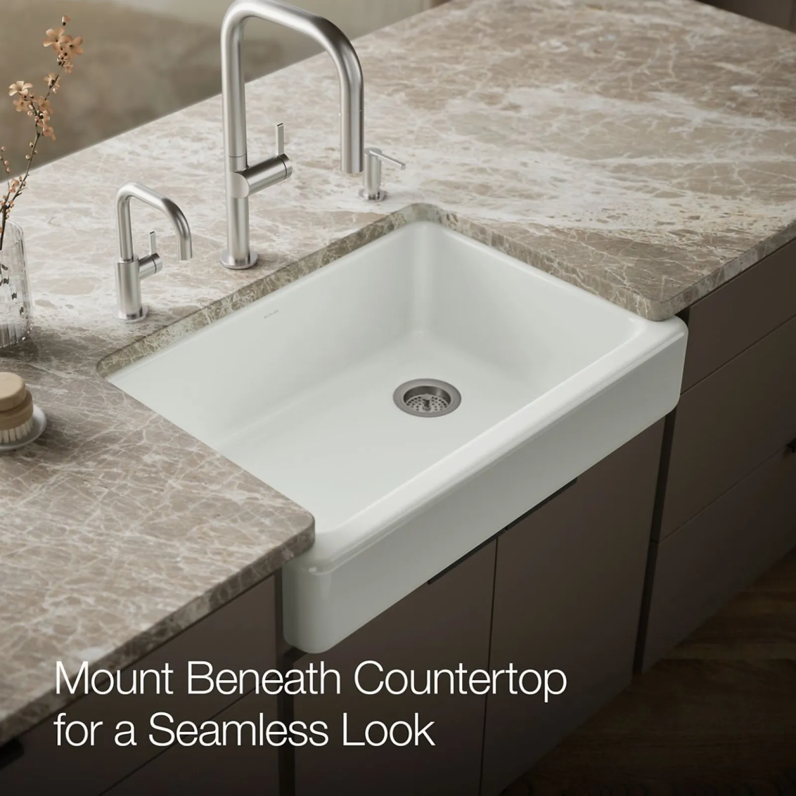 32-1/2" undermount single-bowl farmhouse kitchen sink^Kohler Outlet
