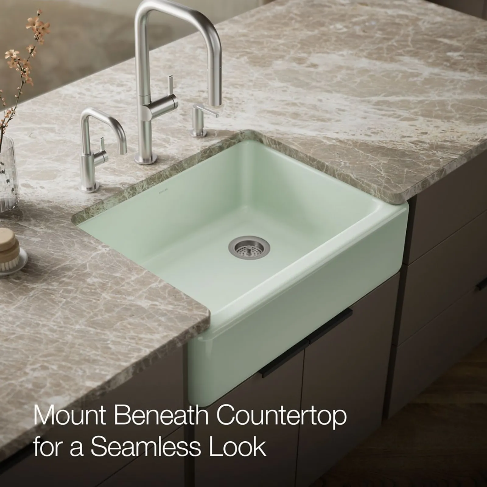 29-3/4" undermount single-bowl farmhouse kitchen sink^Kohler Clearance