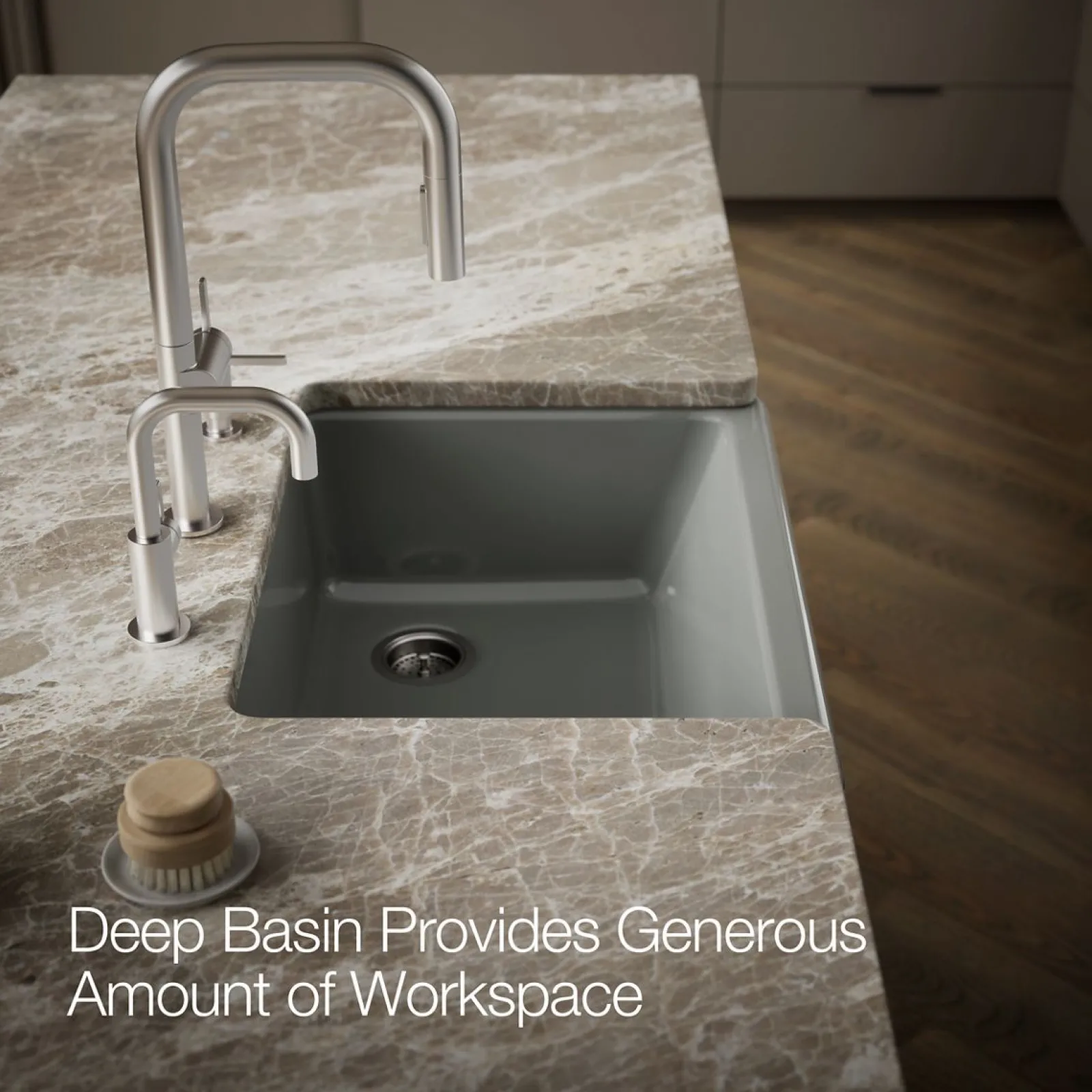 29-3/4" undermount single-bowl farmhouse kitchen sink^Kohler Clearance