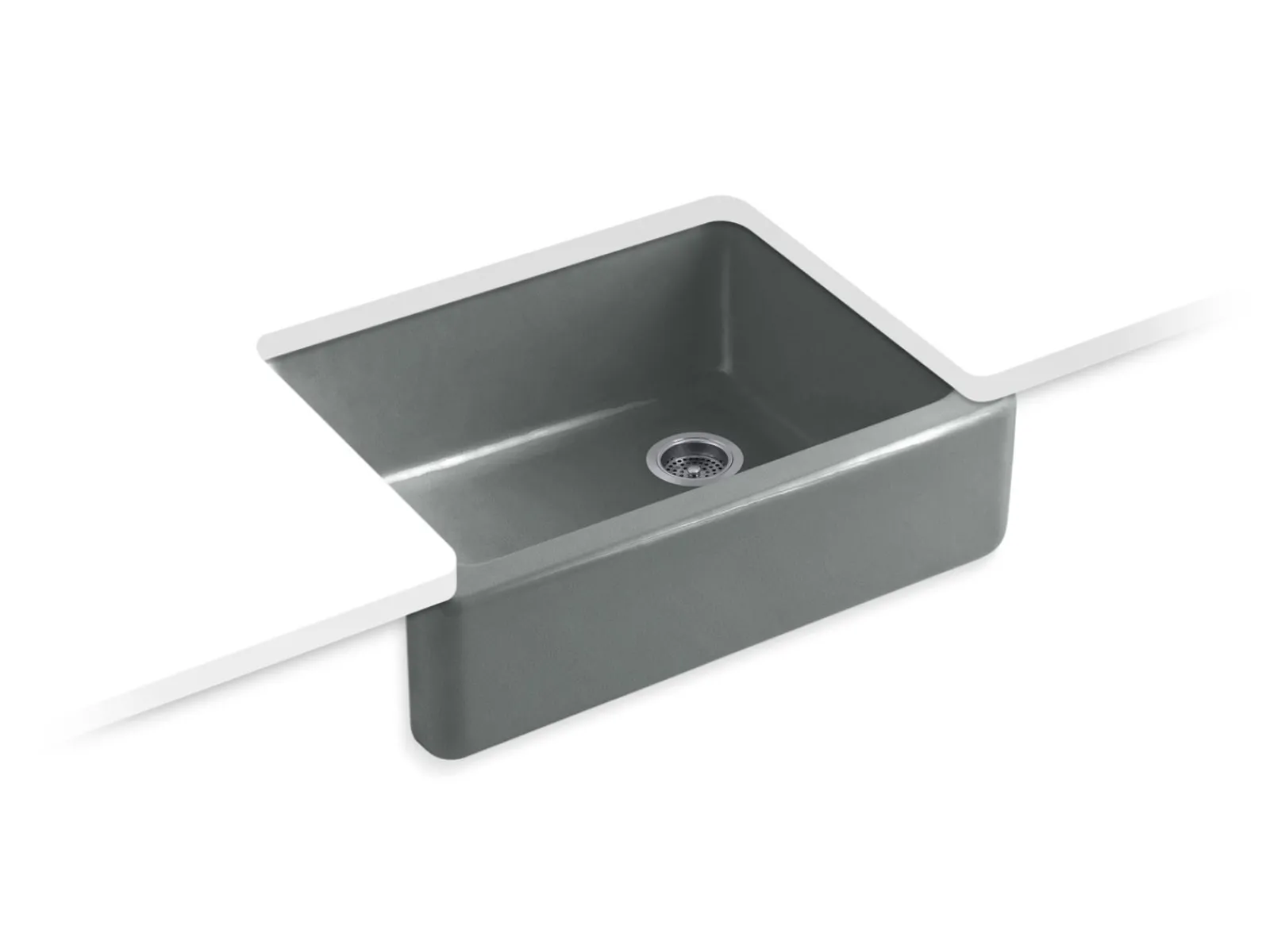29-3/4" undermount single-bowl farmhouse kitchen sink^Kohler Clearance