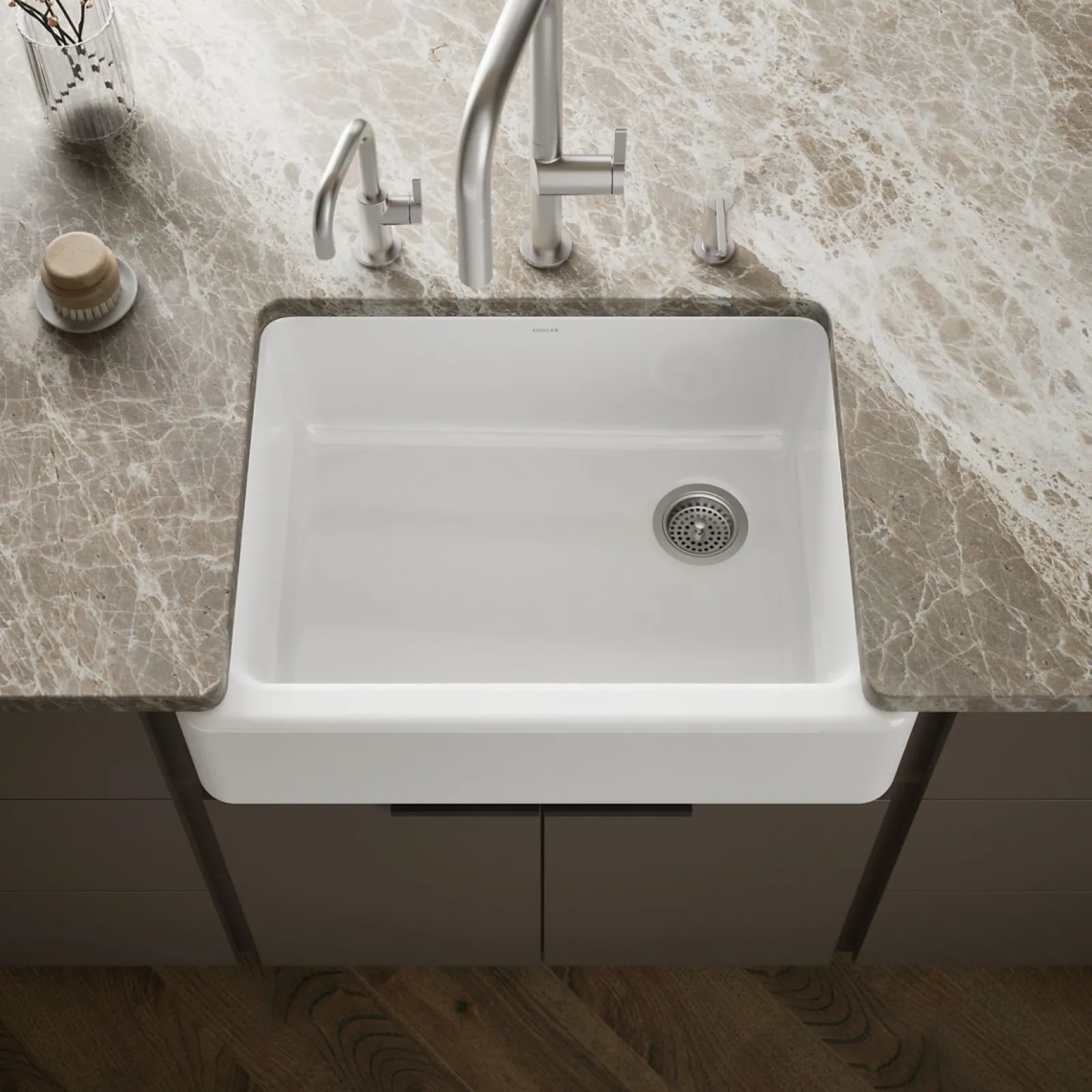 29-3/4" undermount single-bowl farmhouse kitchen sink^Kohler Clearance