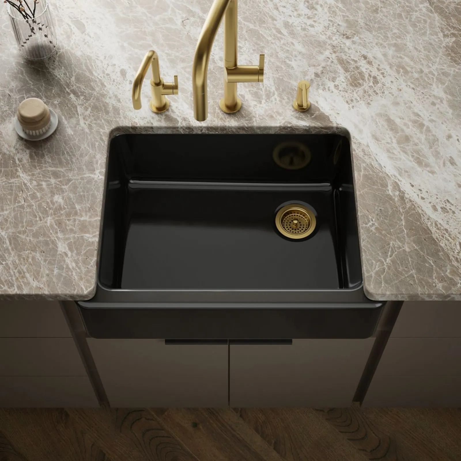 29-3/4" undermount single-bowl farmhouse kitchen sink^Kohler Clearance