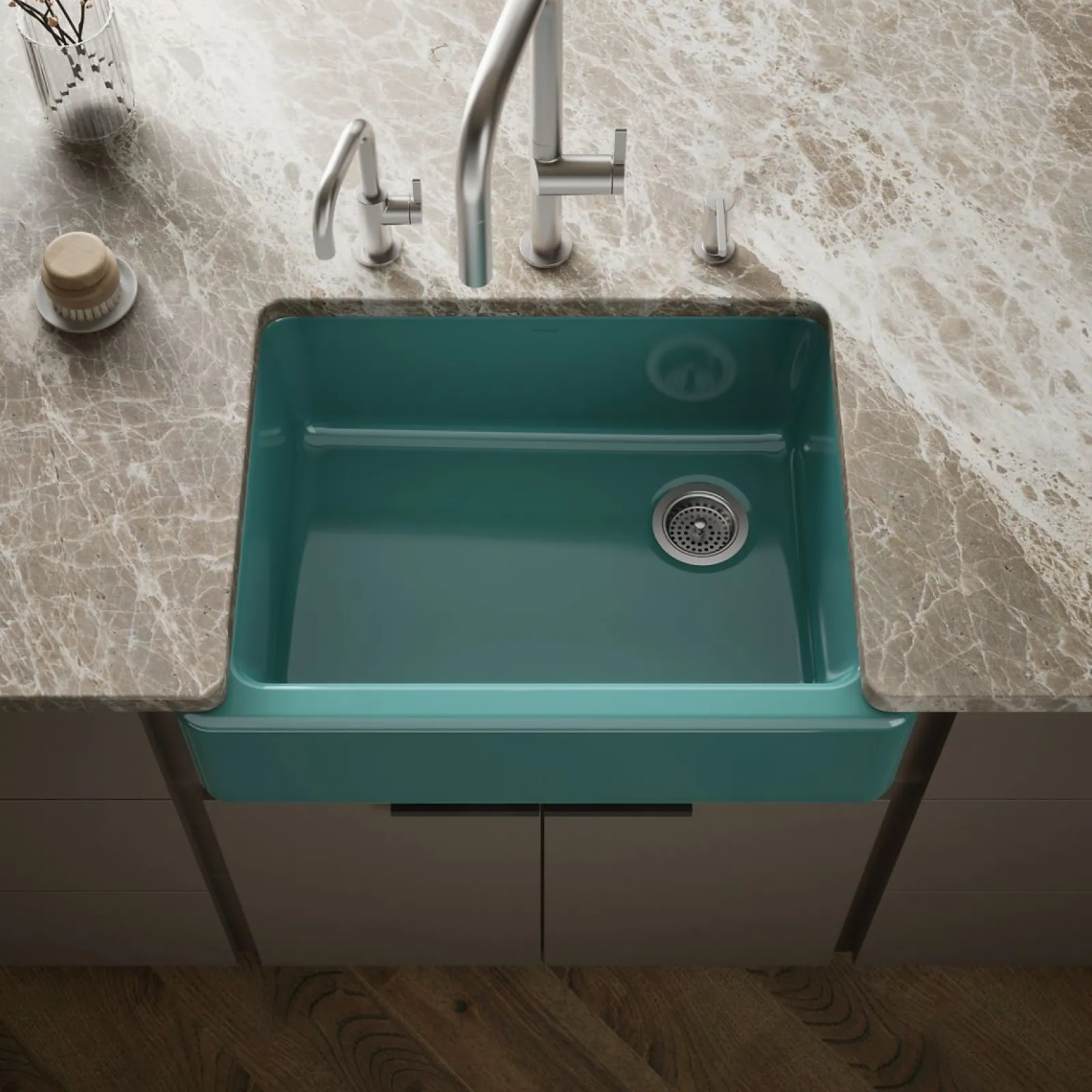 29-3/4" undermount single-bowl farmhouse kitchen sink^Kohler Clearance