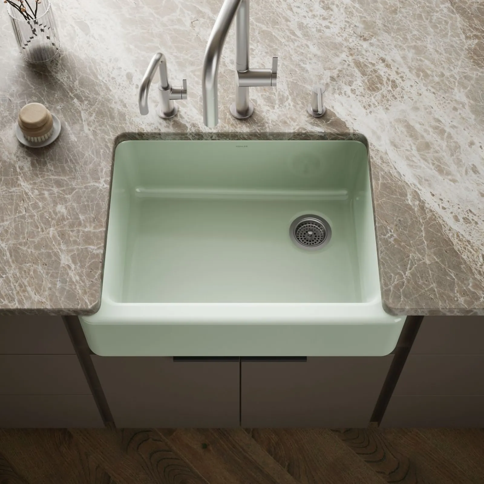 29-3/4" undermount single-bowl farmhouse kitchen sink^Kohler Clearance