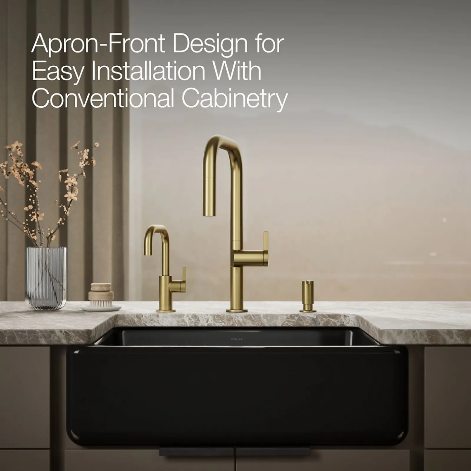 29-3/4" undermount single-bowl farmhouse kitchen sink^Kohler Clearance