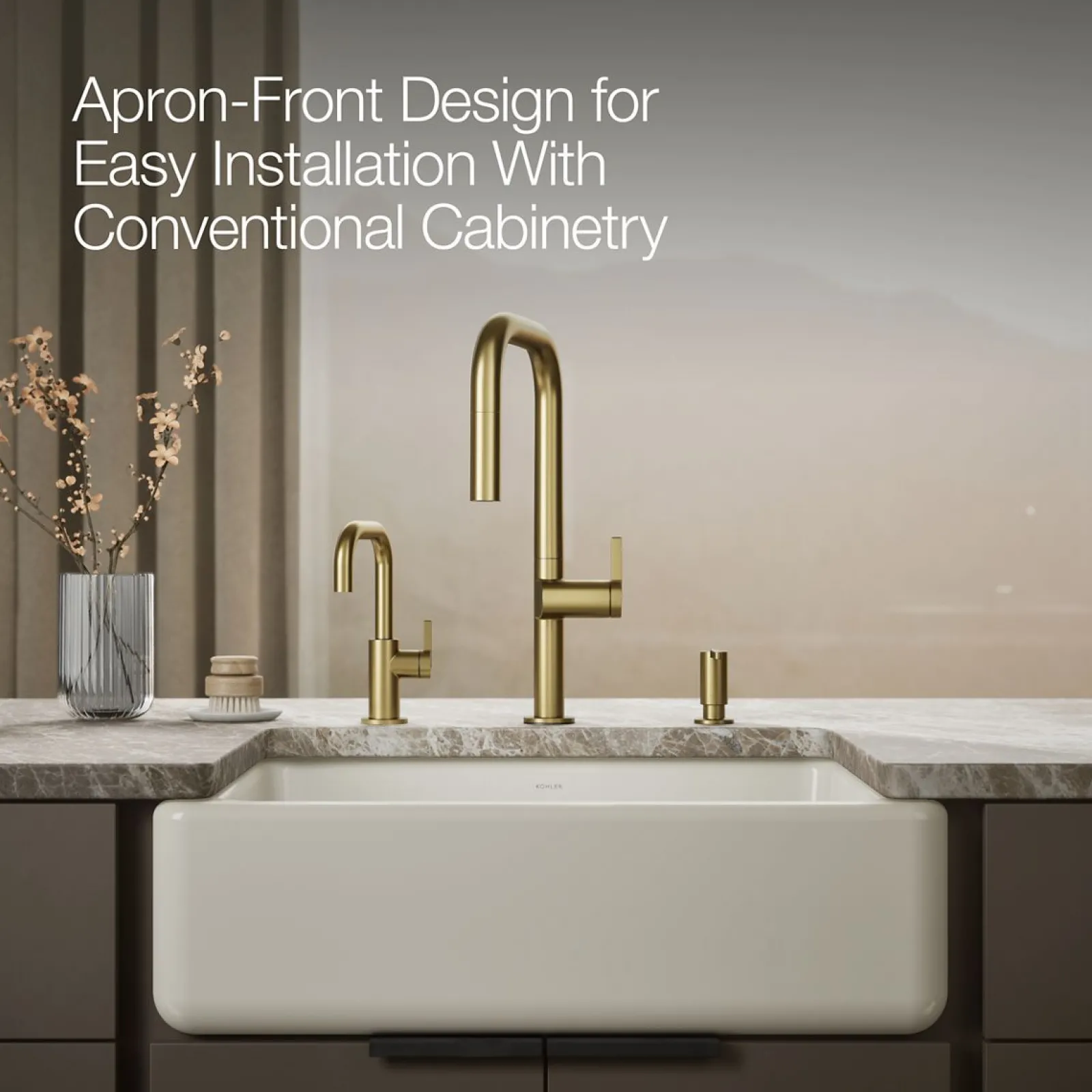 29-3/4" undermount single-bowl farmhouse kitchen sink^Kohler Clearance