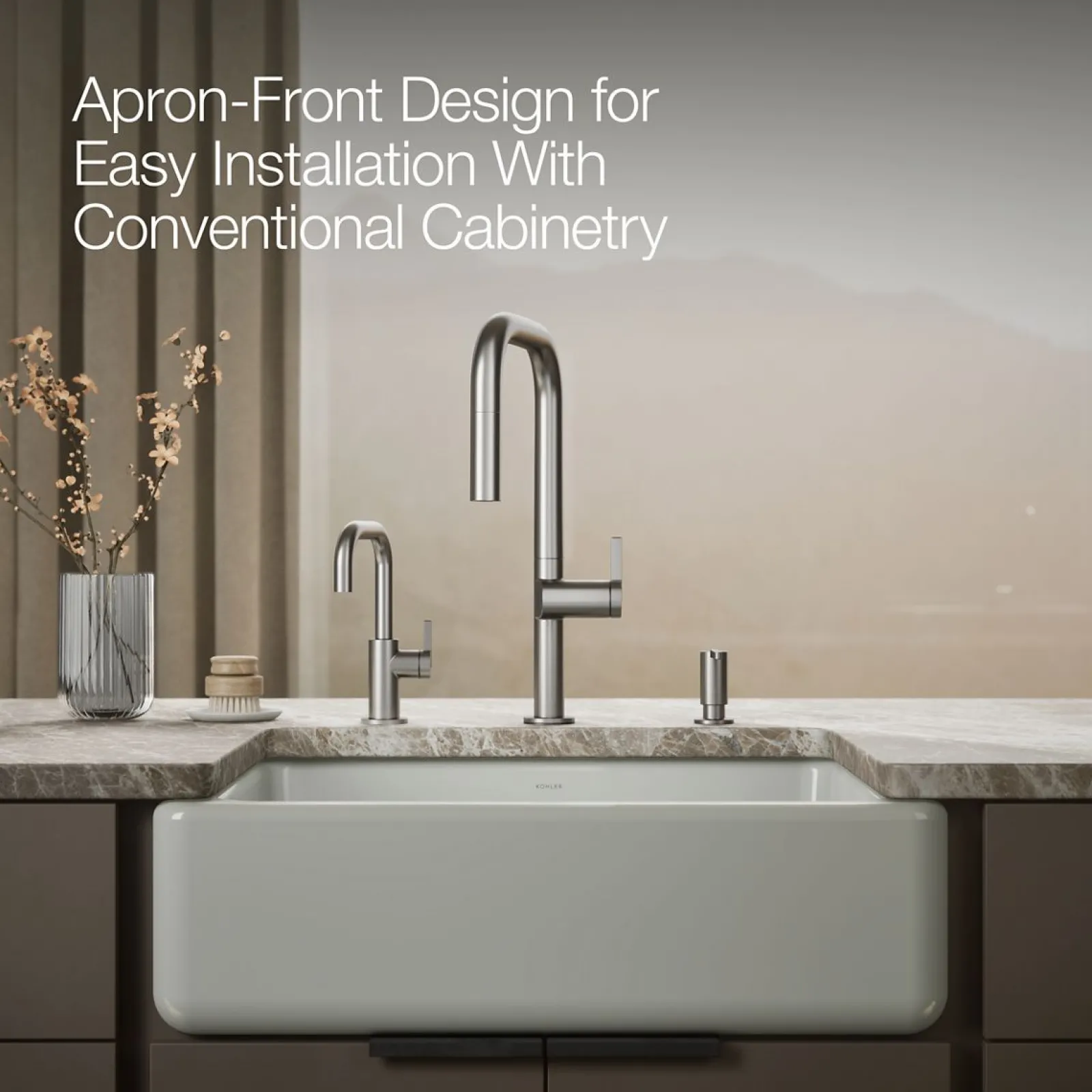 29-3/4" undermount single-bowl farmhouse kitchen sink^Kohler Clearance