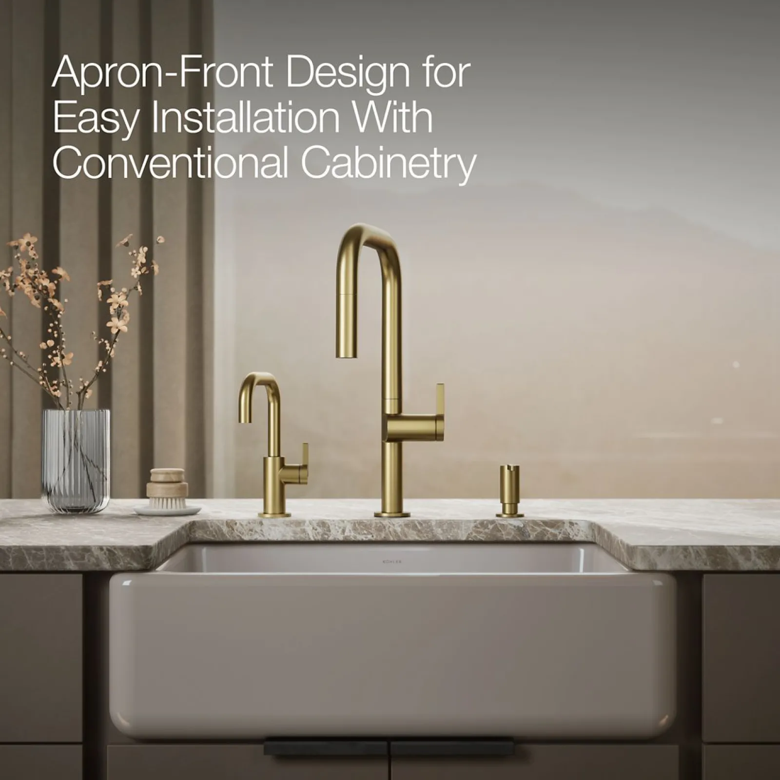 29-3/4" undermount single-bowl farmhouse kitchen sink^Kohler Clearance