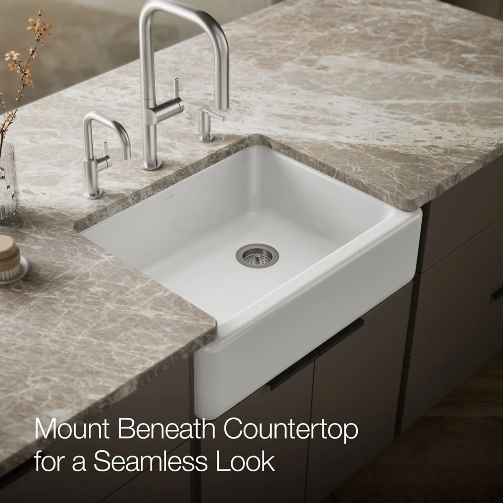 29-3/4" undermount single-bowl farmhouse kitchen sink^Kohler Clearance