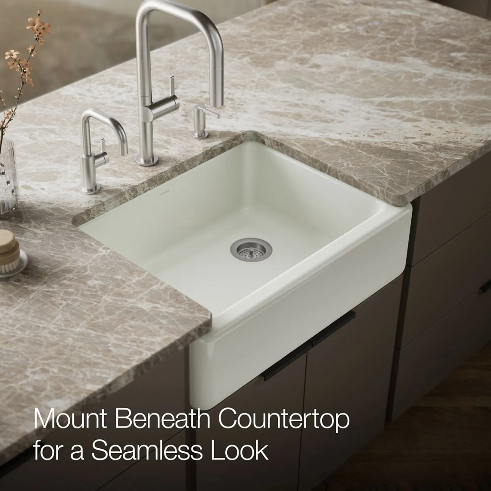 29-3/4" undermount single-bowl farmhouse kitchen sink^Kohler Clearance