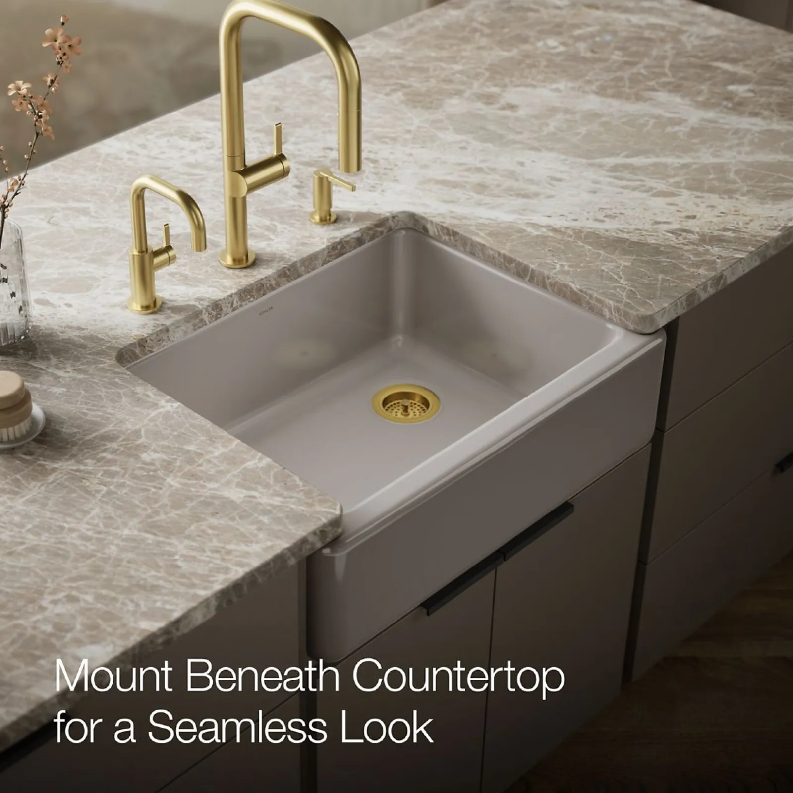29-3/4" undermount single-bowl farmhouse kitchen sink^Kohler Clearance