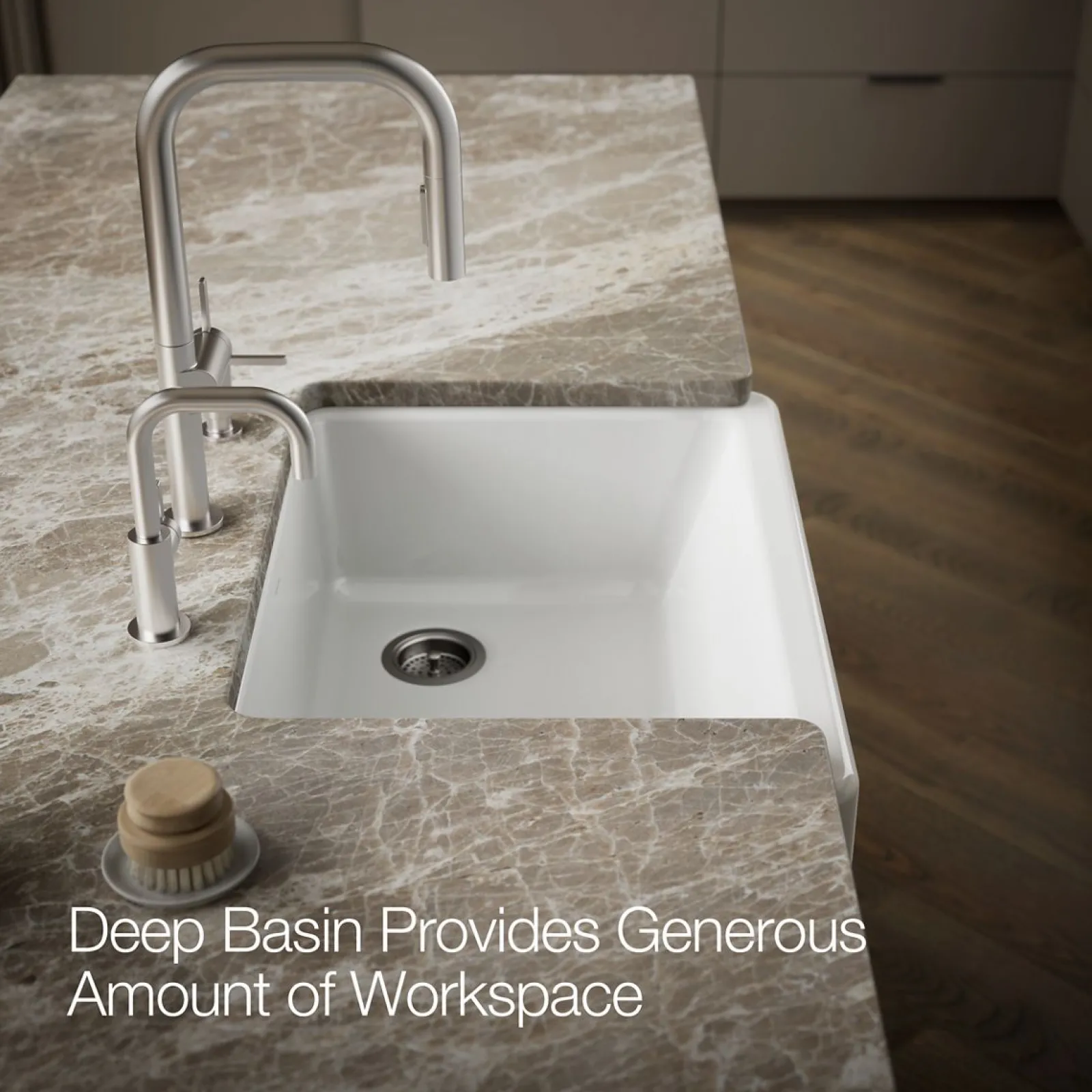 29-1/2" undermount single-bowl farmhouse kitchen sink^Kohler Best