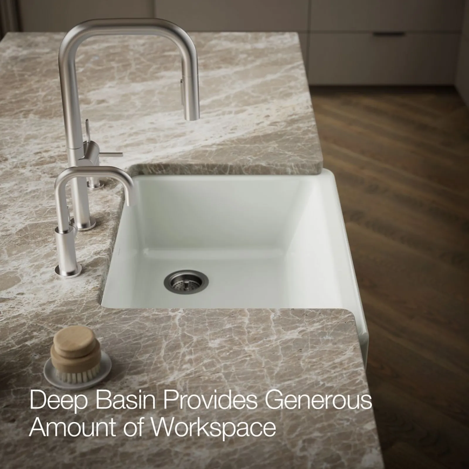 29-1/2" undermount single-bowl farmhouse kitchen sink^Kohler Best