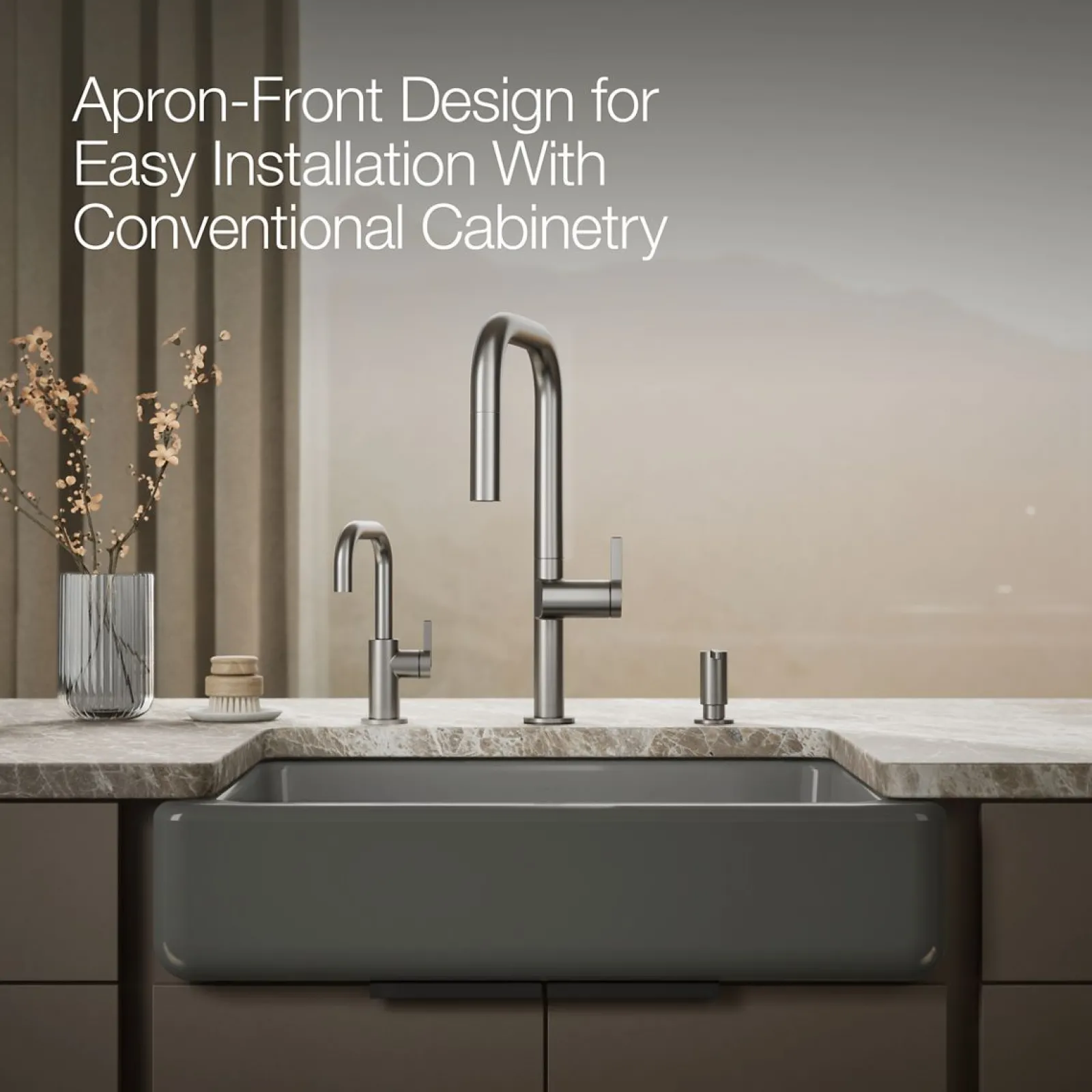 29-1/2" undermount single-bowl farmhouse kitchen sink^Kohler Best
