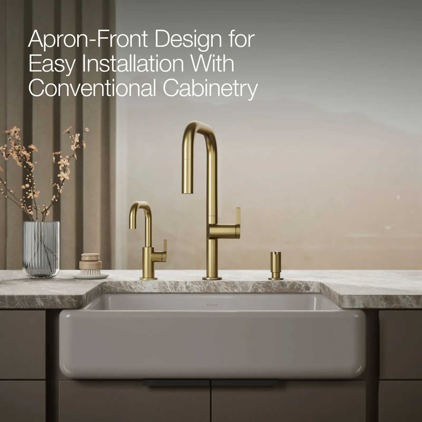 29-1/2" undermount single-bowl farmhouse kitchen sink^Kohler Best