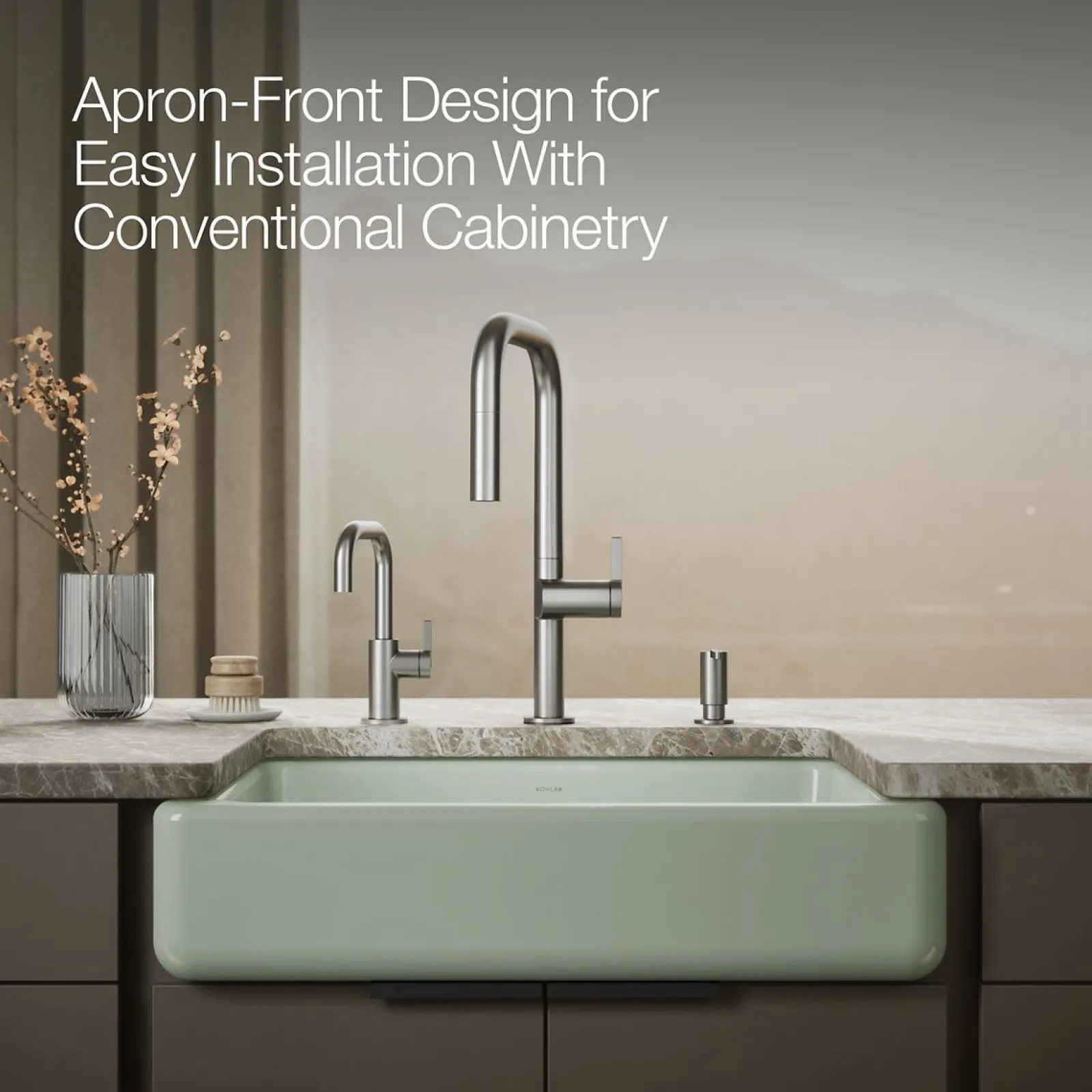 29-1/2" undermount single-bowl farmhouse kitchen sink^Kohler Best