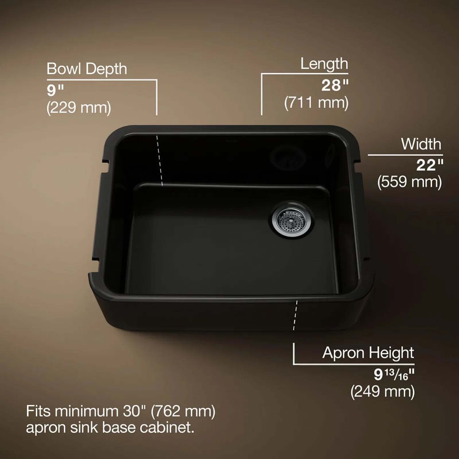 28" undermount single-bowl farmhouse kitchen sink^Kohler Sale