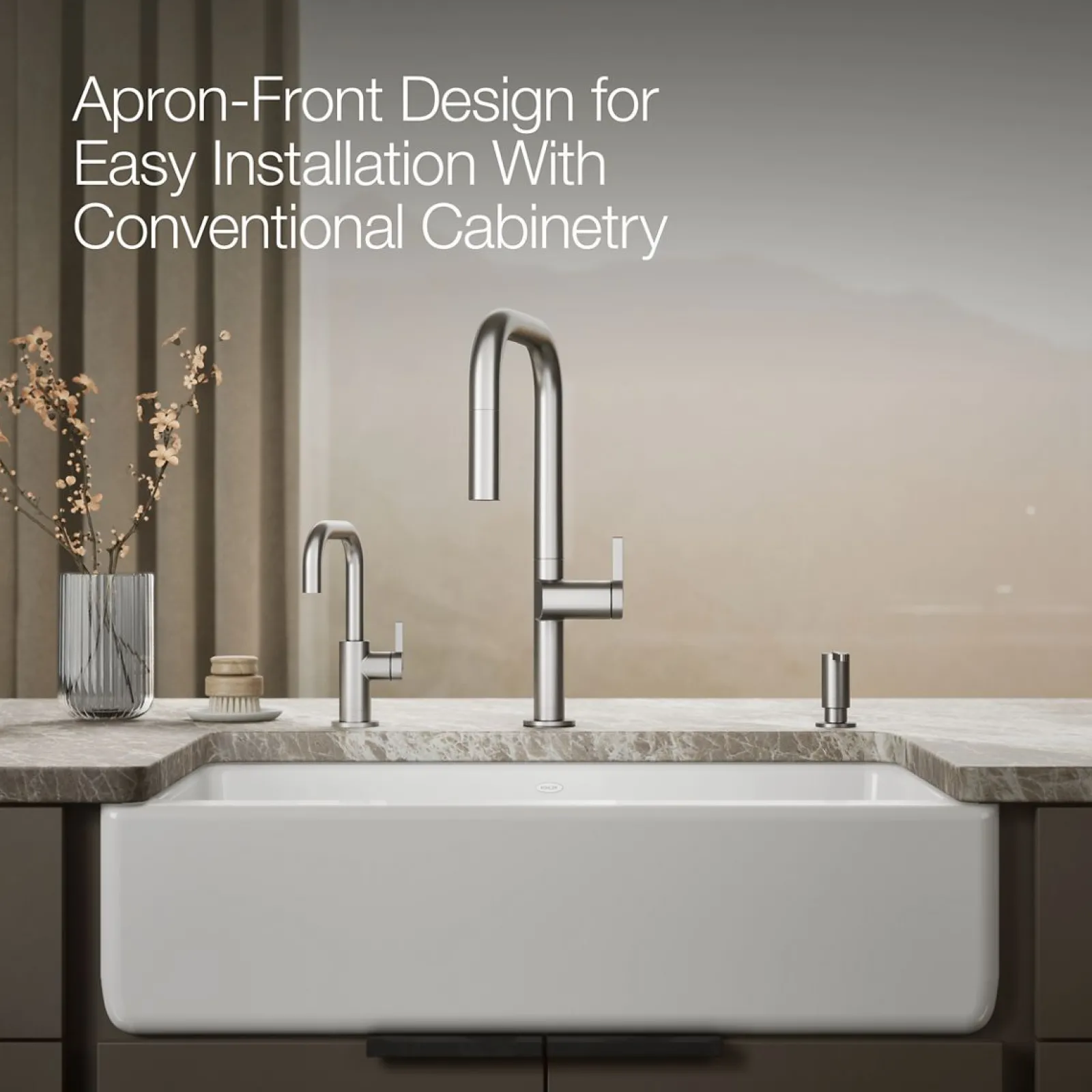 33" undermount single-bowl farmhouse kitchen sink^Kohler Sale