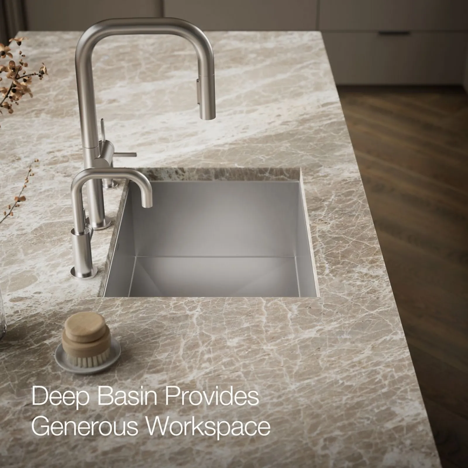 24" undermount single-bowl kitchen sink^Kohler