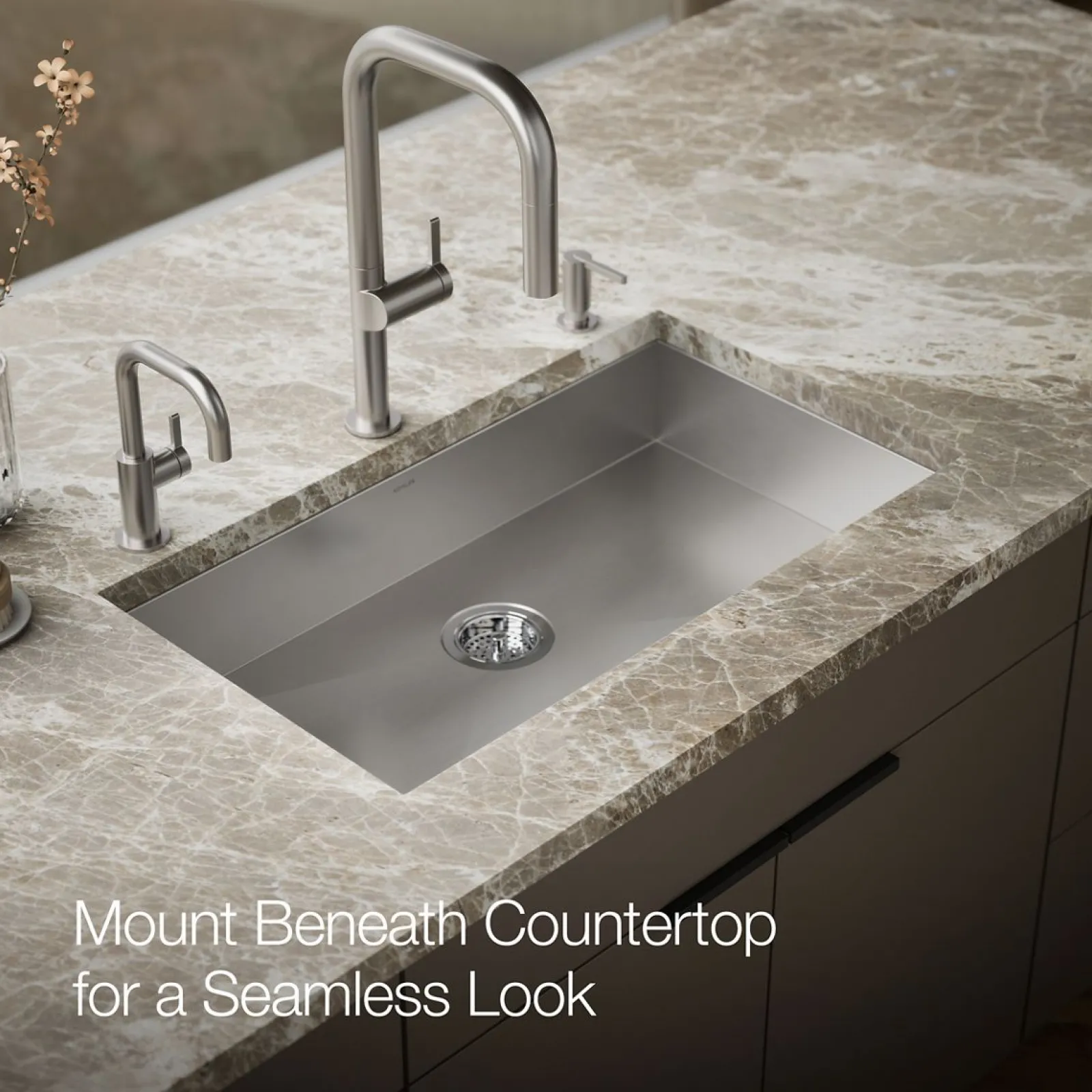 32" undermount single-bowl kitchen sink^Kohler