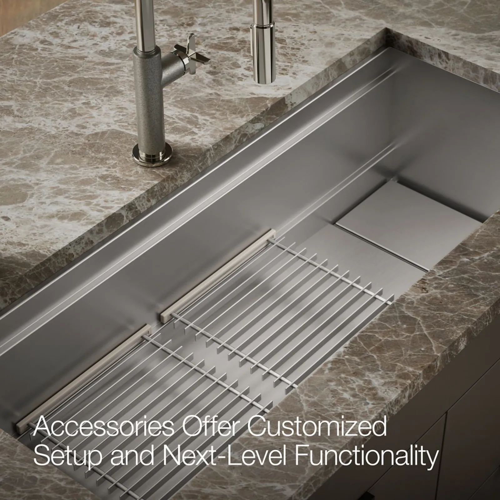 45-3/4" undermount single-bowl kitchen sink^Kohler