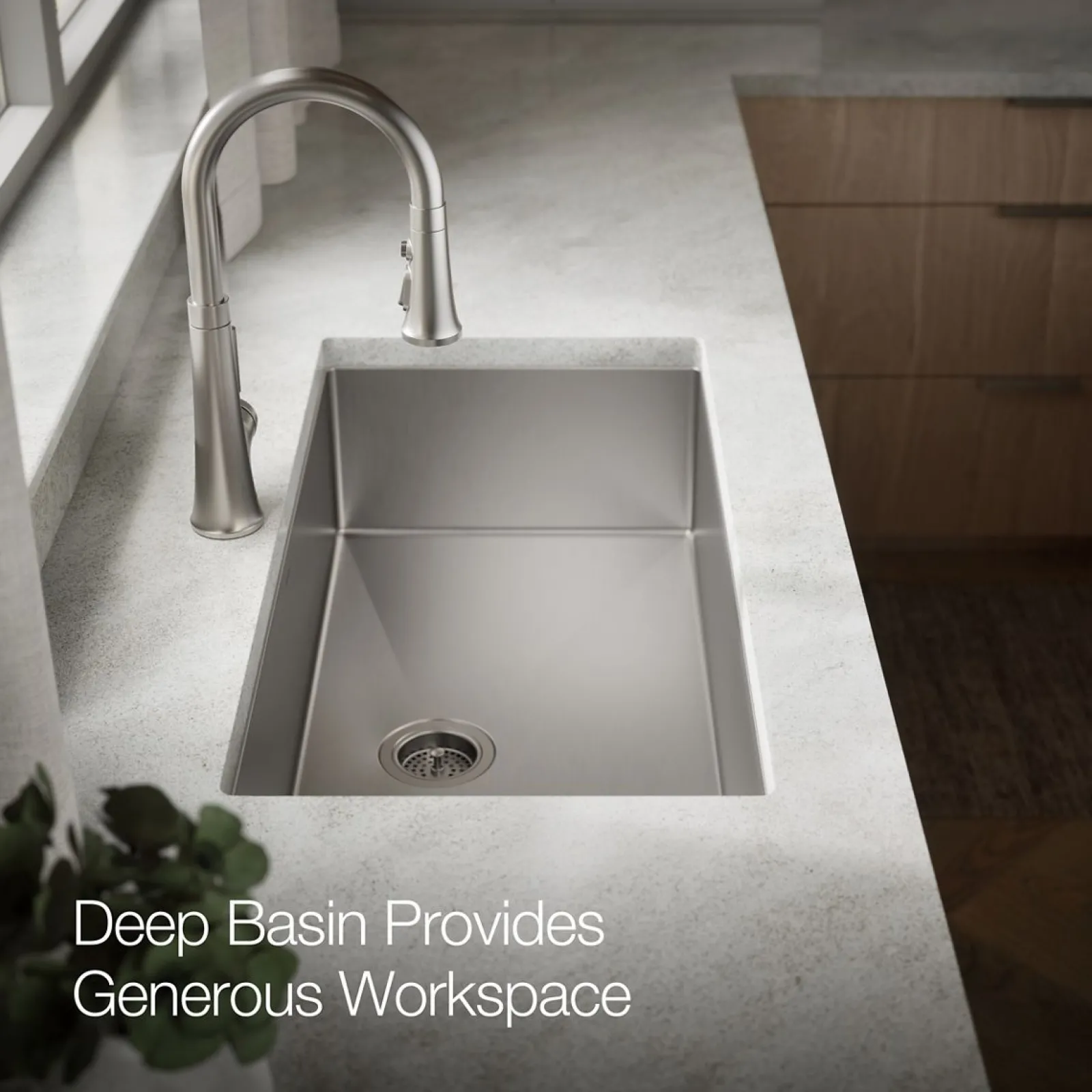 35" undermount single-bowl kitchen sink^Kohler Best