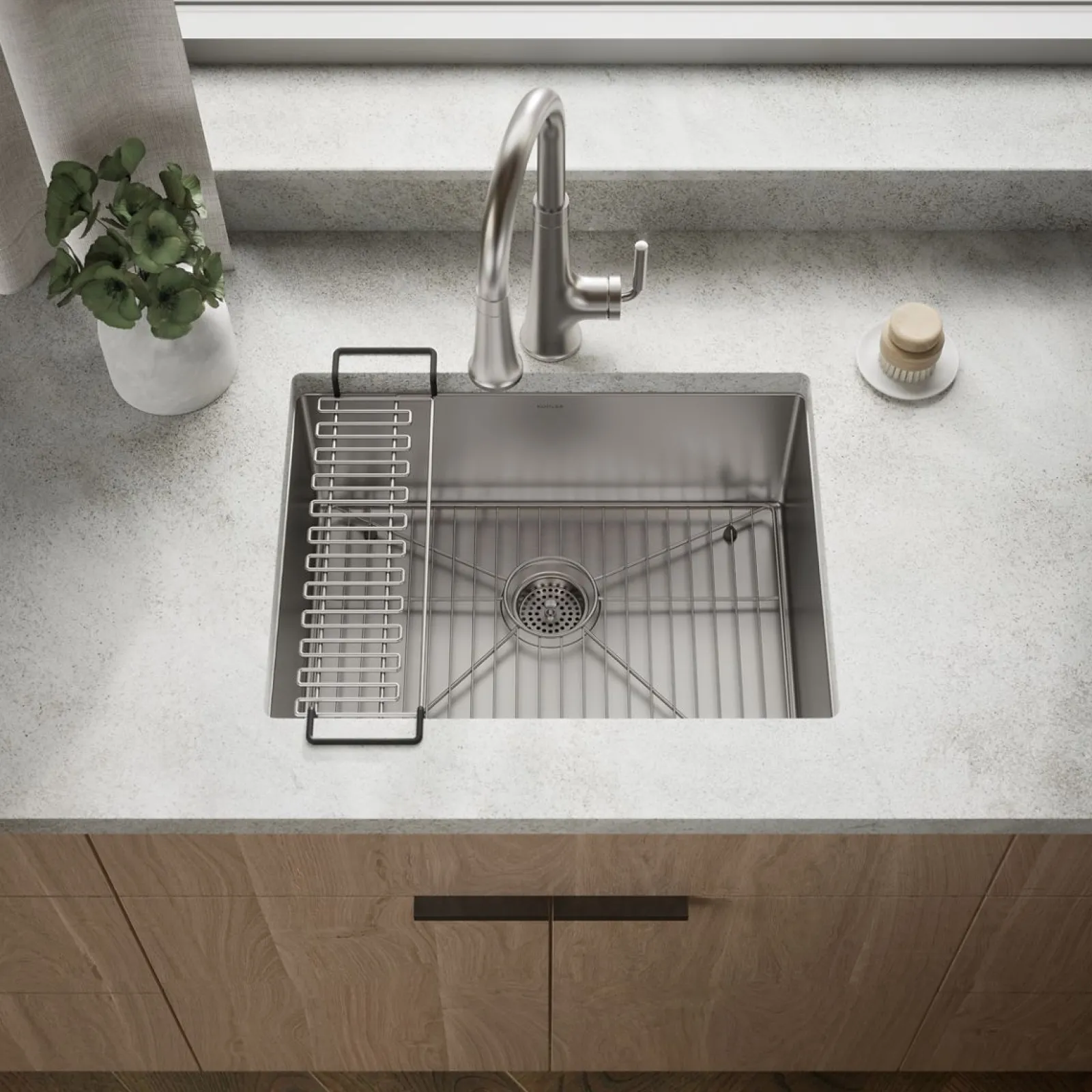 24" undermount single-bowl kitchen sink^Kohler Best