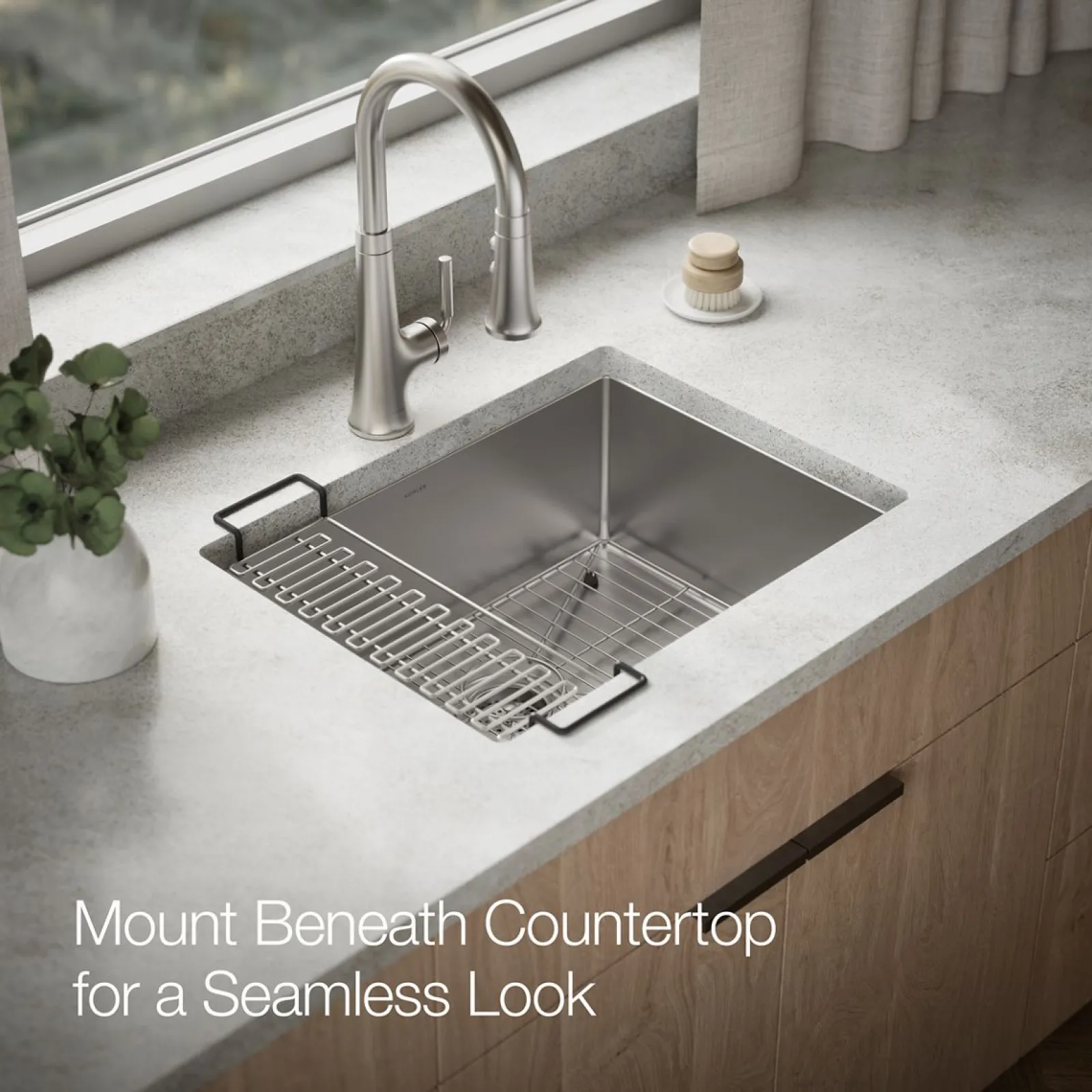 24" undermount single-bowl kitchen sink^Kohler Best