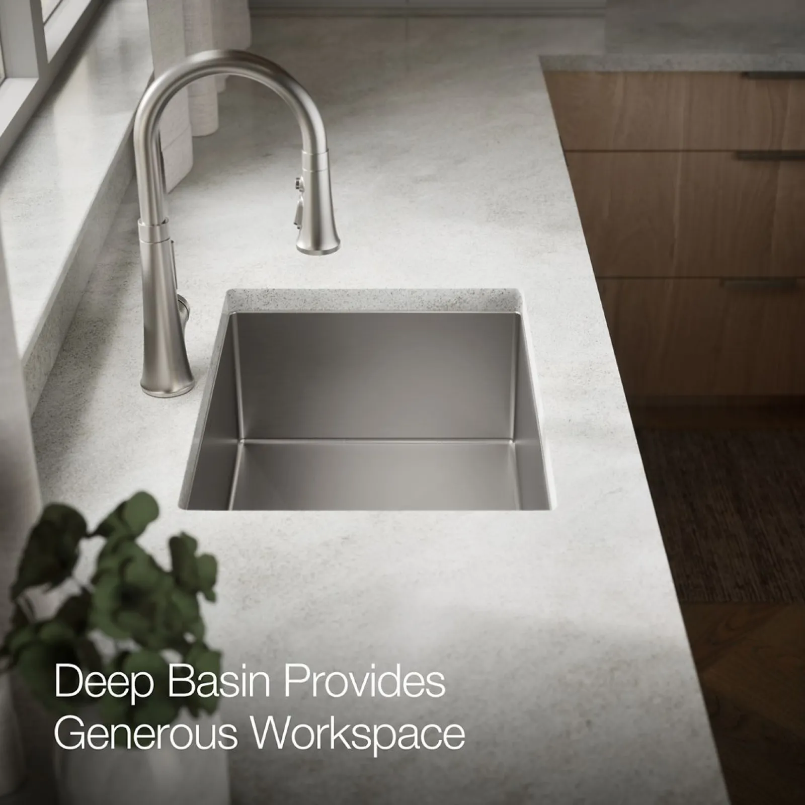 24" undermount single-bowl kitchen sink^Kohler Best