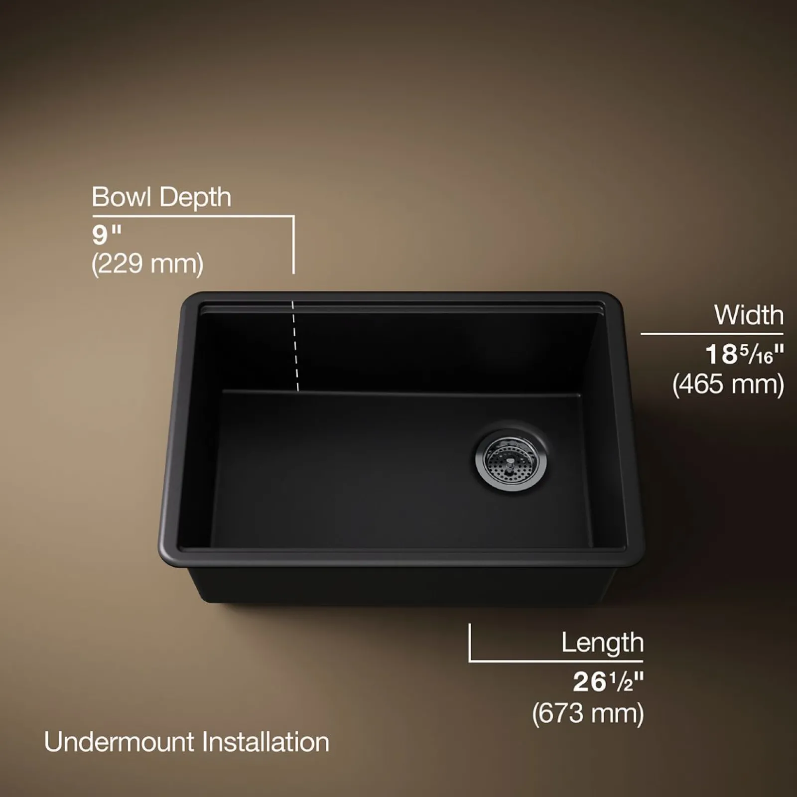26-1/2" undermount single-bowl kitchen sink^Kohler Online