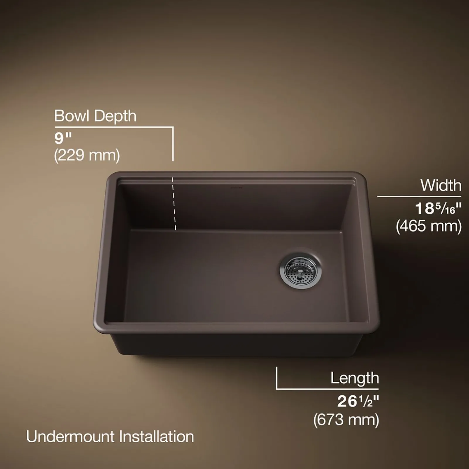 26-1/2" undermount single-bowl kitchen sink^Kohler Online