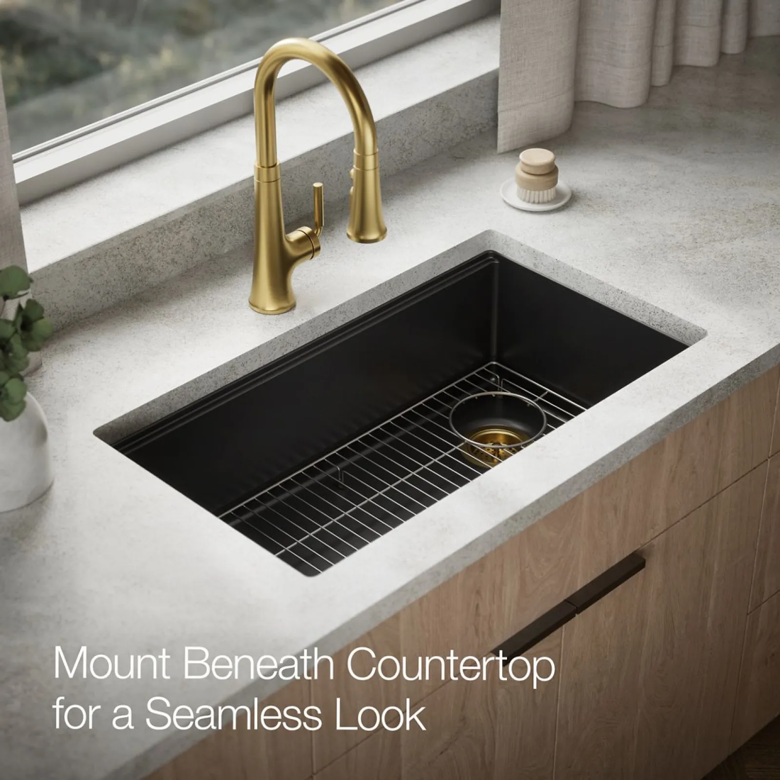 32-1/2" undermount single-bowl kitchen sink^Kohler Best