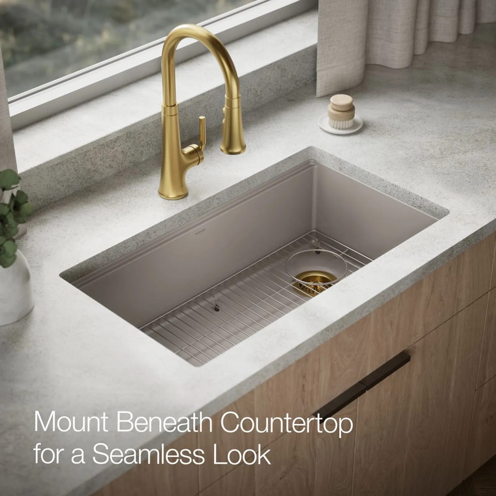 32-1/2" undermount single-bowl kitchen sink^Kohler Best