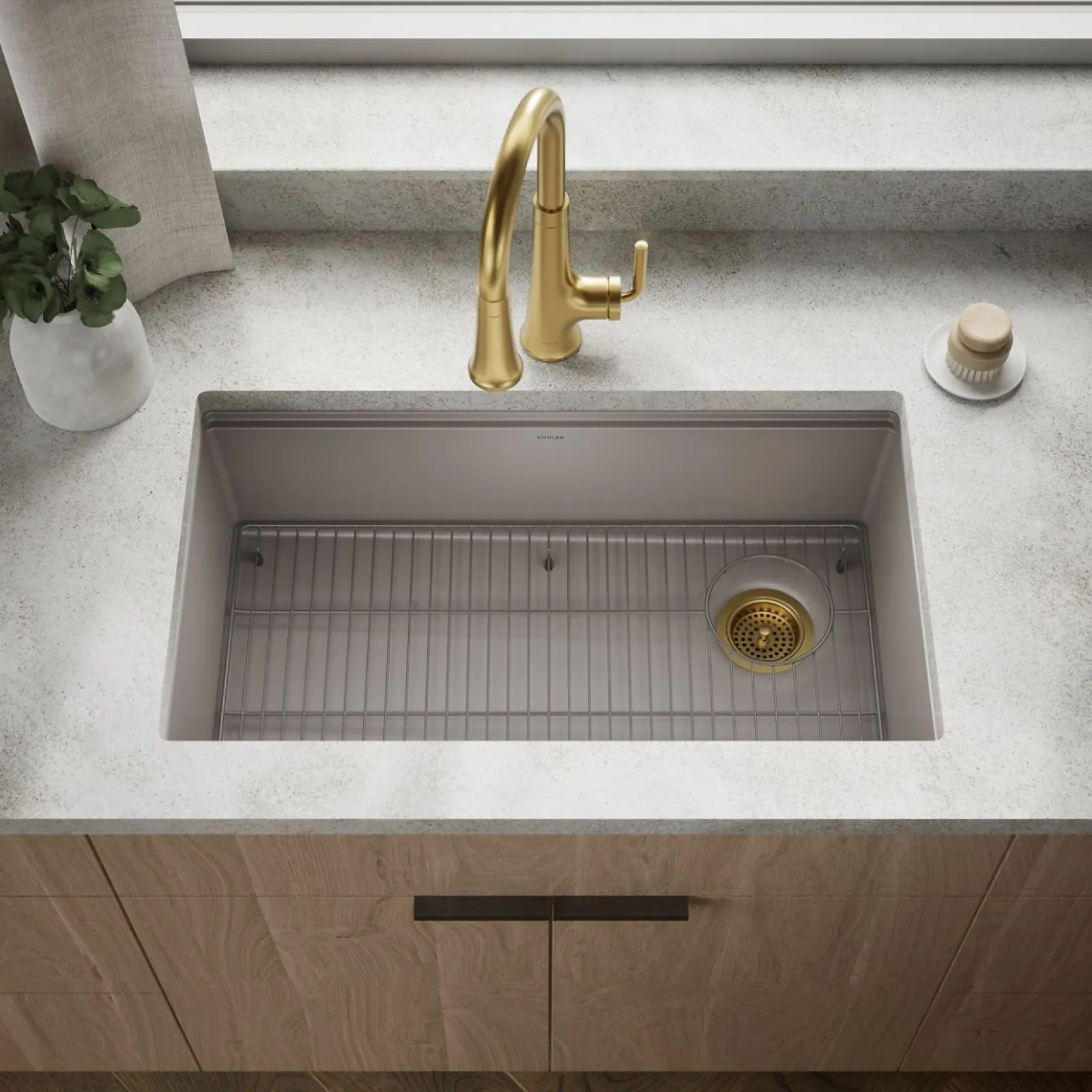 32-1/2" undermount single-bowl kitchen sink^Kohler Best