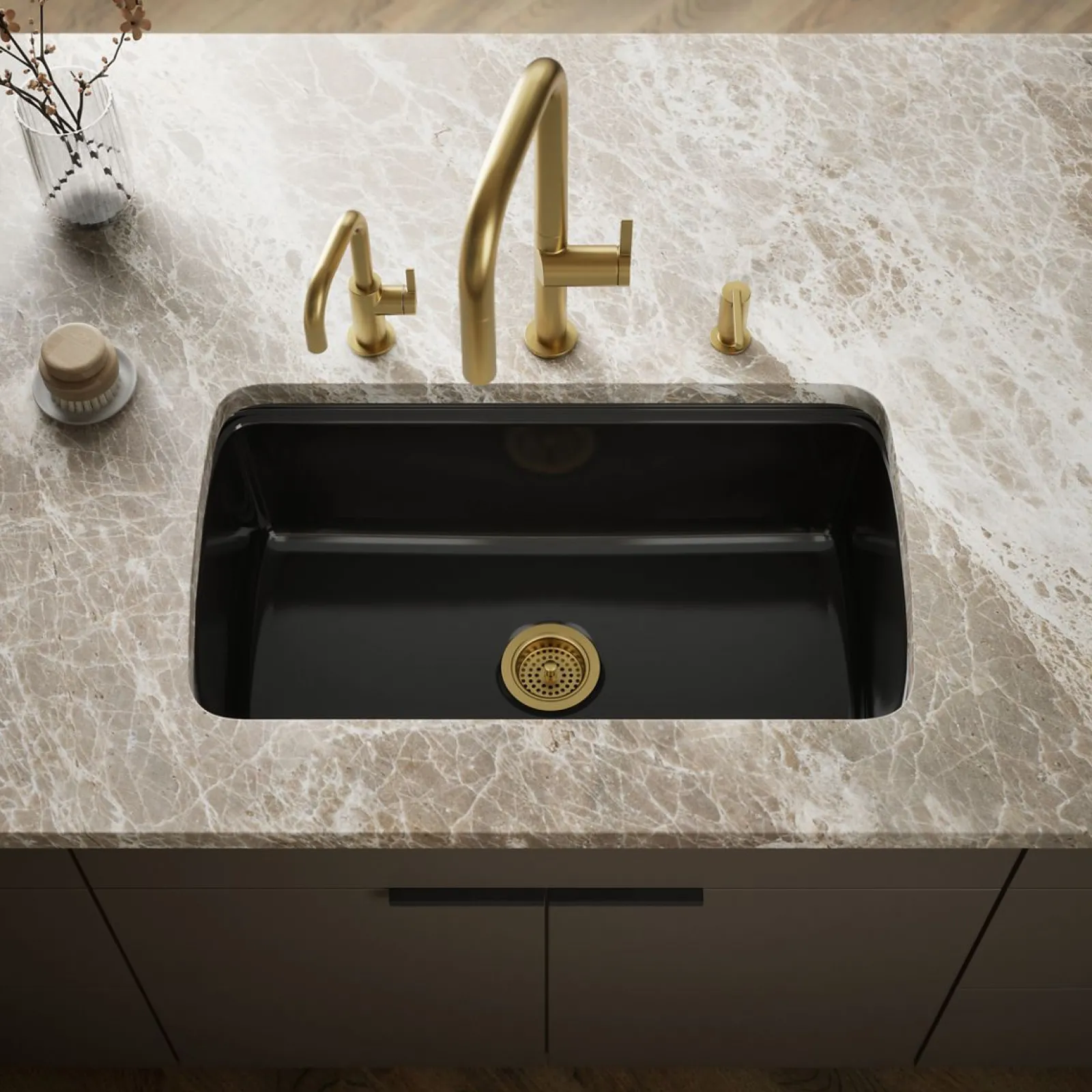 33" undermount single-bowl kitchen sink^Kohler