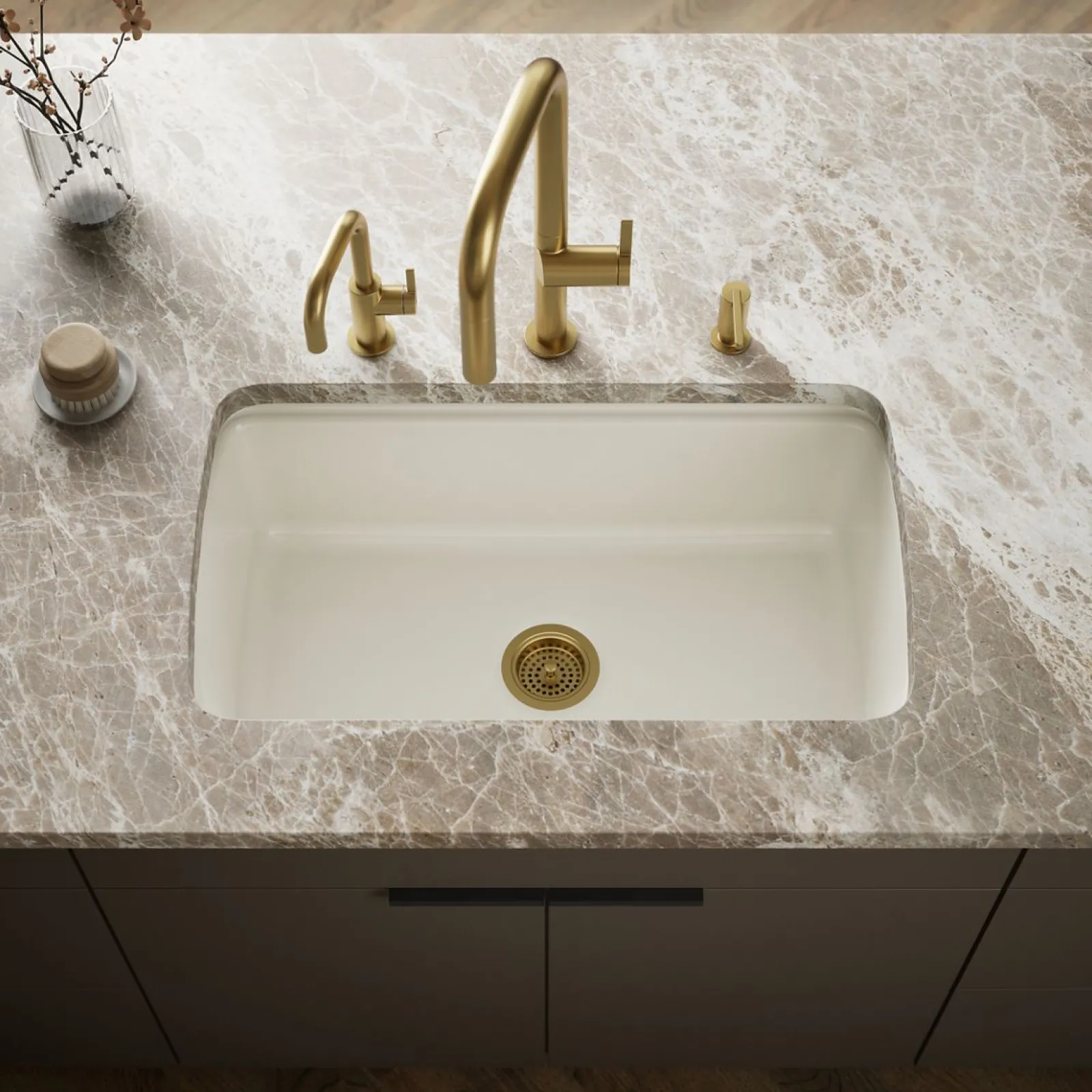 33" undermount single-bowl kitchen sink^Kohler