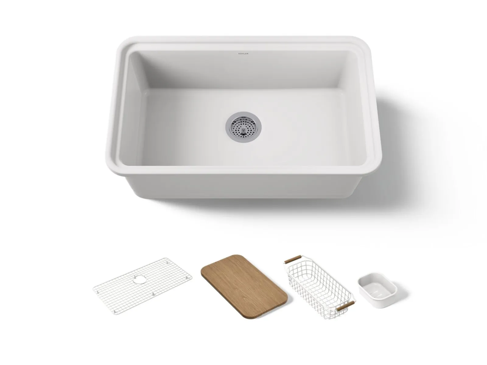 30" undermount single-bowl workstation kitchen sink^Kohler