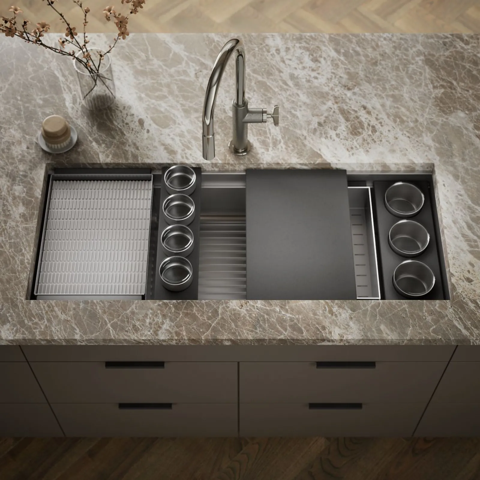 45-3/4" undermount single-bowl workstation kitchen sink^Kohler Clearance